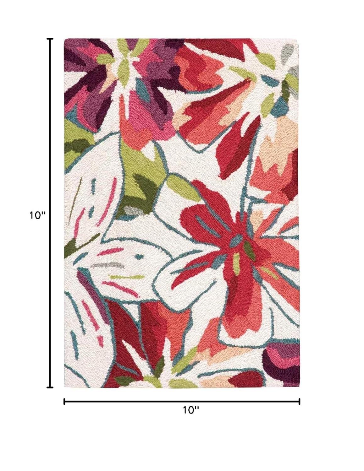 Nourison Fantasy Floral Ivory 1'9" x 2'9" Area Rug, (2x3)