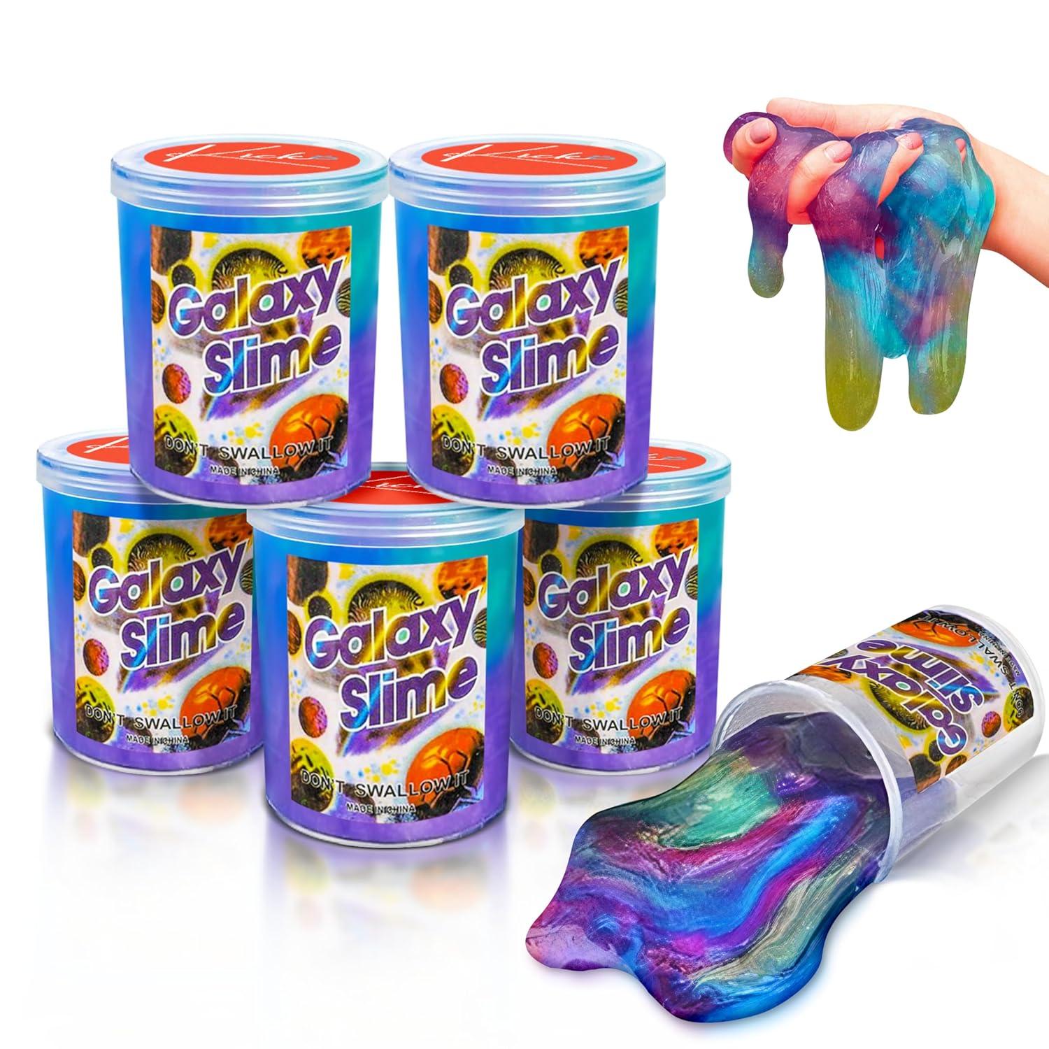 Kicko Marbled Galaxy Slime Kit with Multicolor Swirls