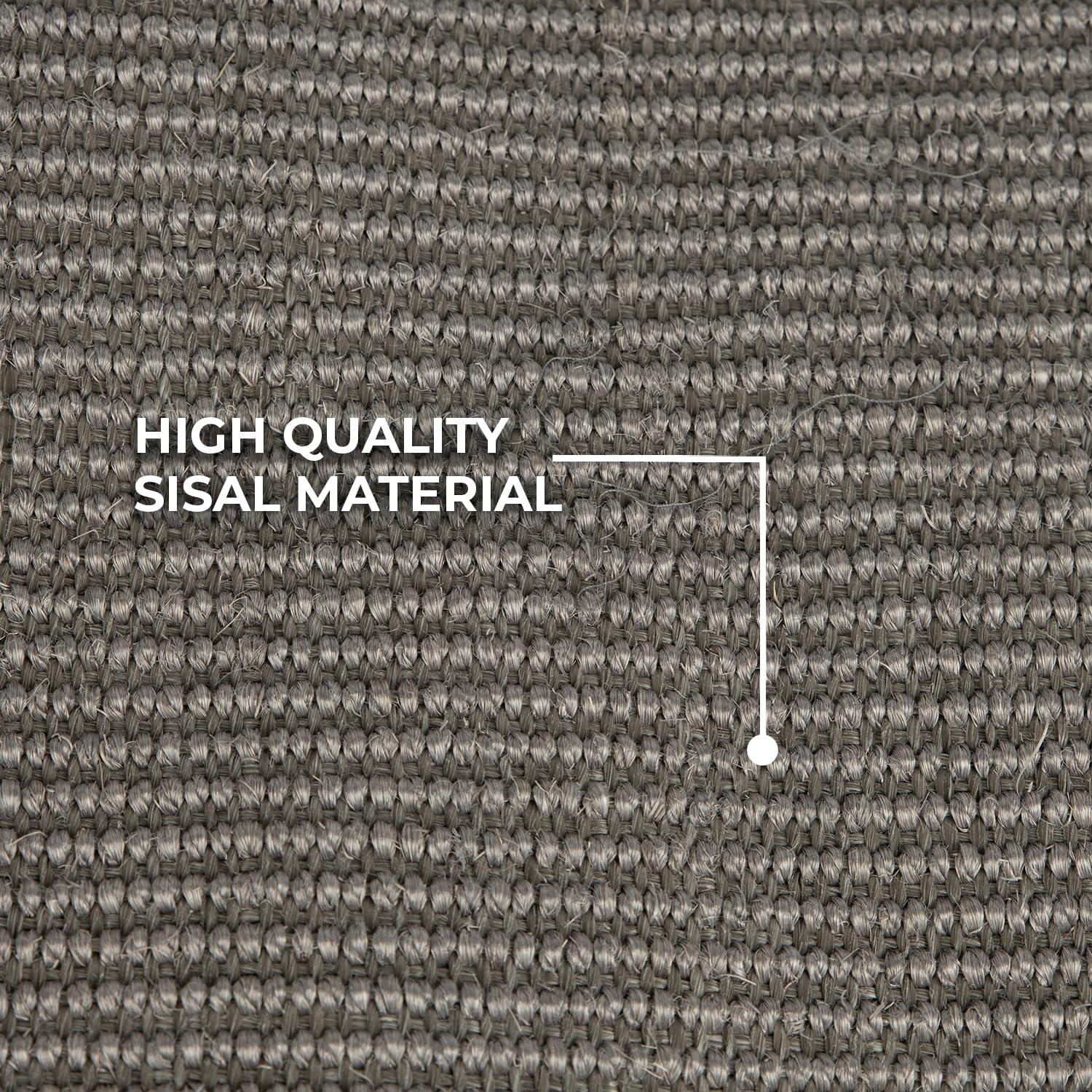 Best Pet Supplies Cat Scratchers for Indoor Cats - Interactive Hanging Log & Mat, Supports Natural Behaviors, Heavy Duty, Gray