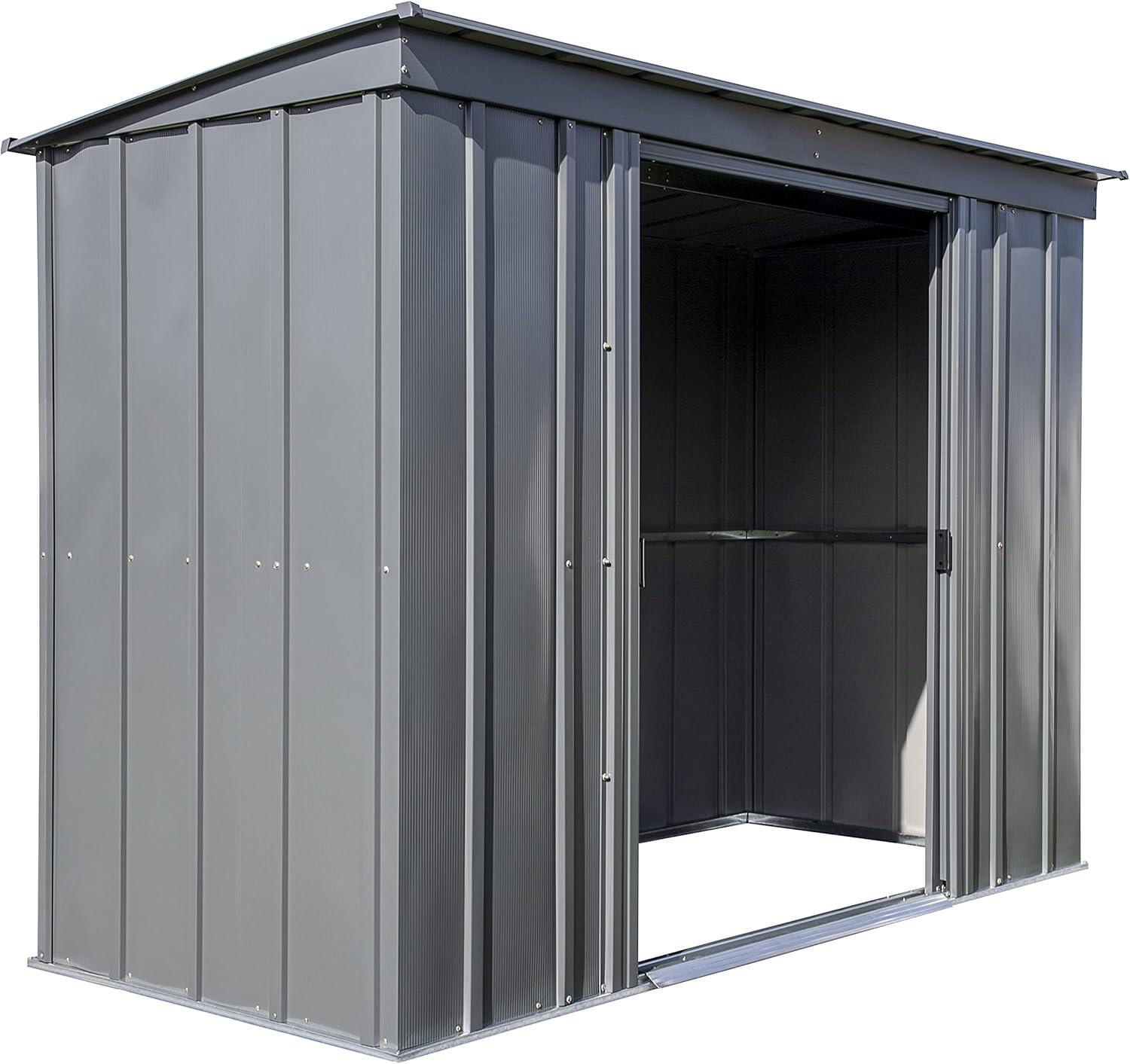 Arrow 8 ft. W x 4 ft. D Galvanized Steel Vertical Storage Shed