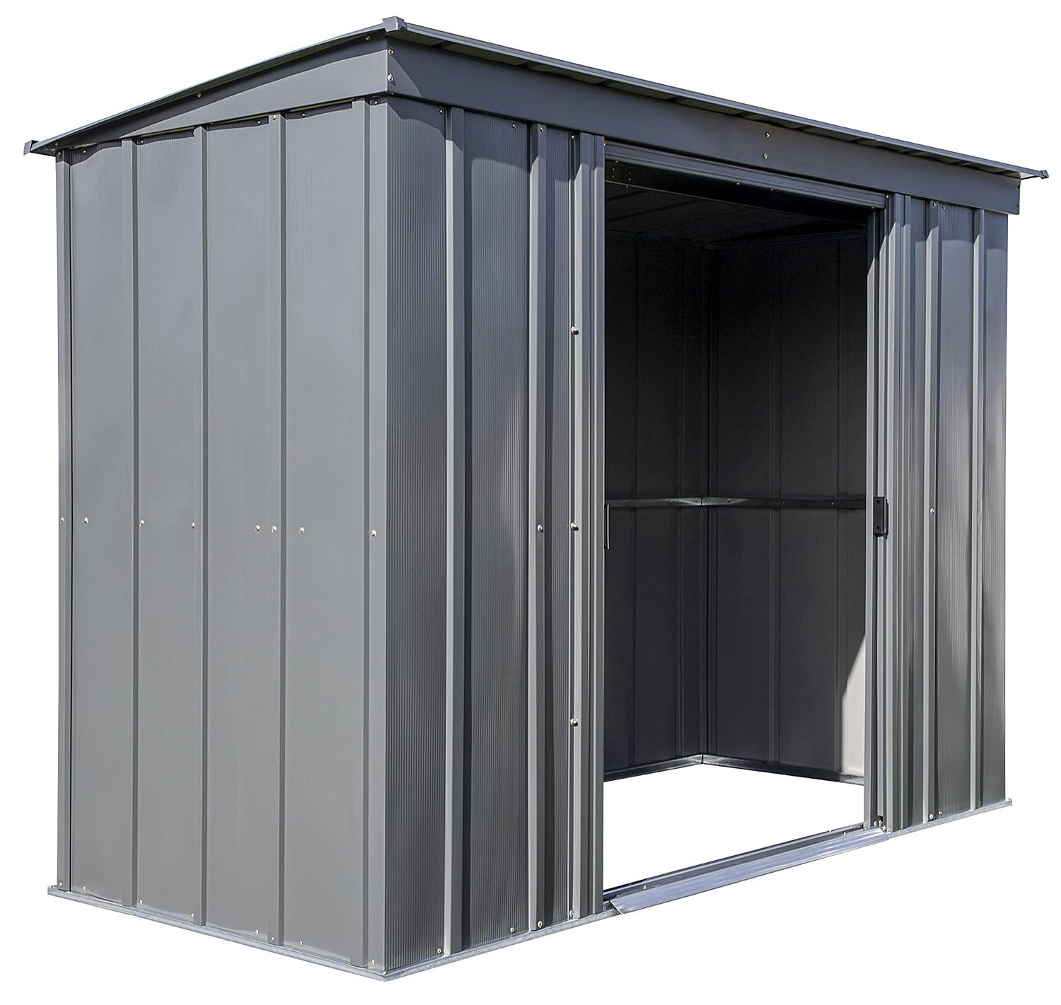 Arrow 8 ft. W x 4 ft. D Galvanized Steel Vertical Storage Shed