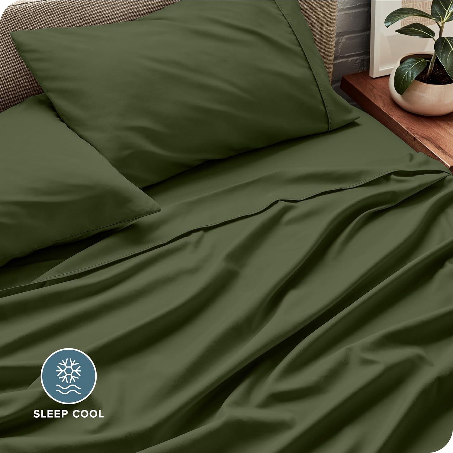 Queen Cypress 22 Inch Extra Deep Pocket Sheet Set, Double Brushed Microfiber Sheets by Bare Home