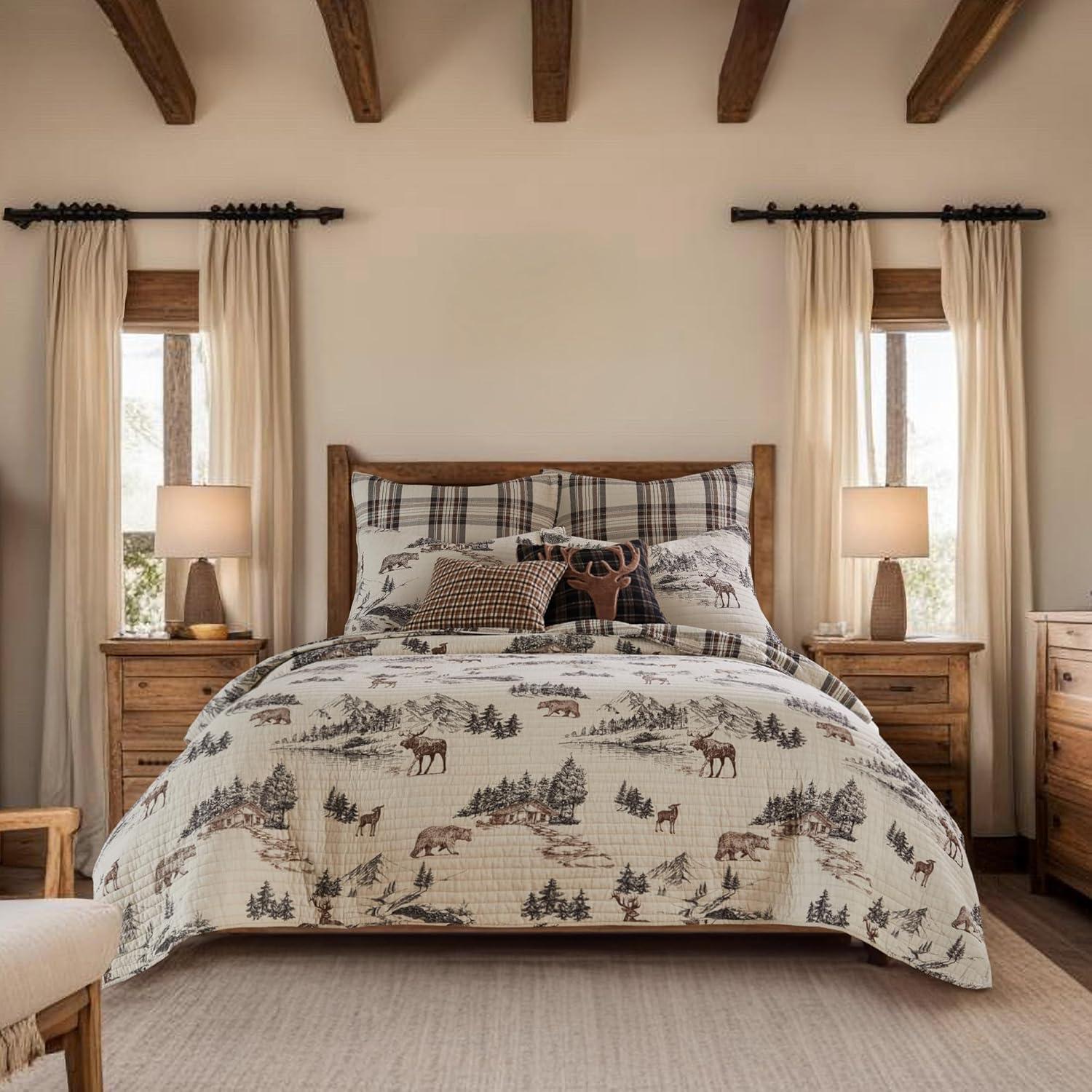 Lodge Toile Full/Queen Quilt Set - Levtex Home