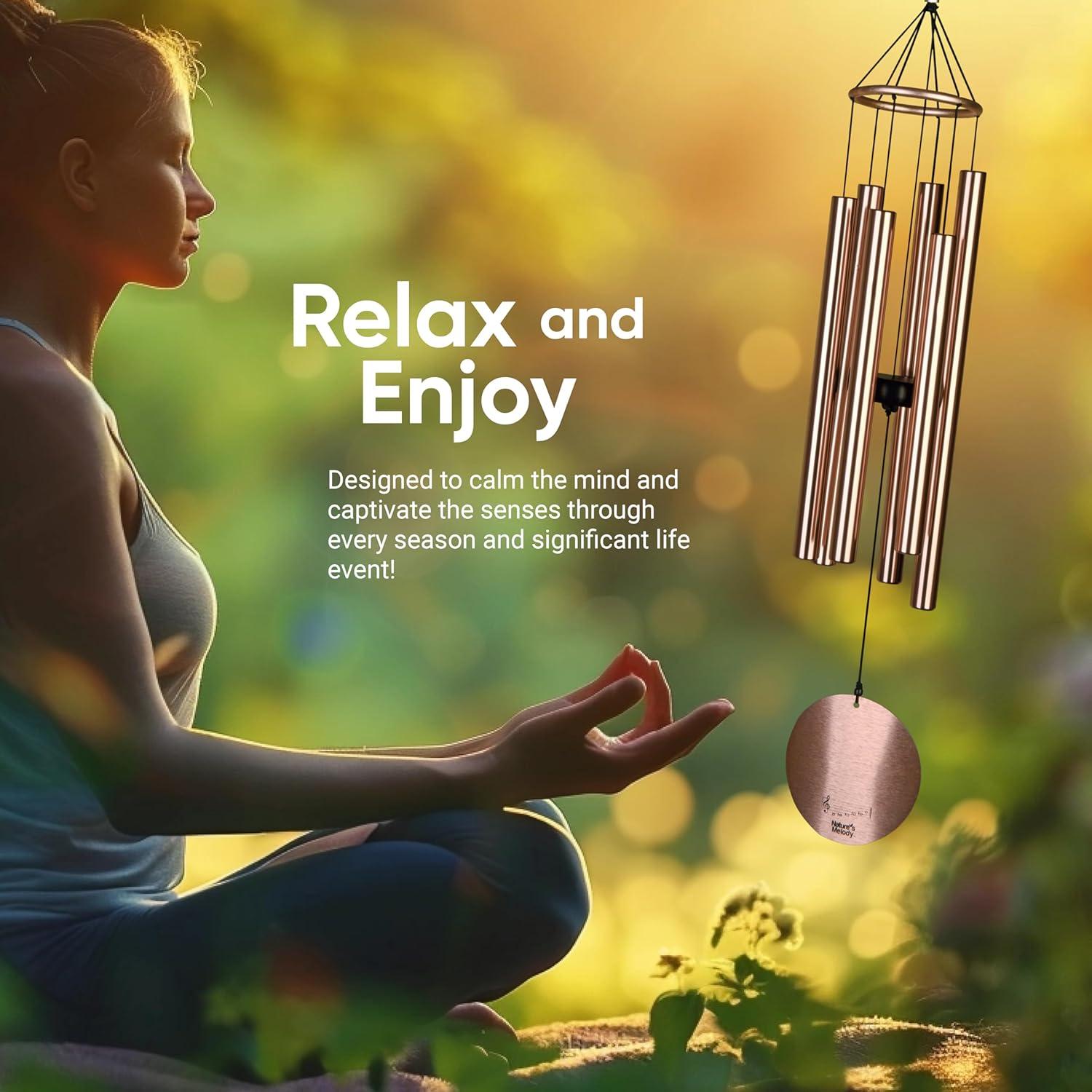 Nature's Melody Tuned 6-Tube Outdoor Wind Chimes