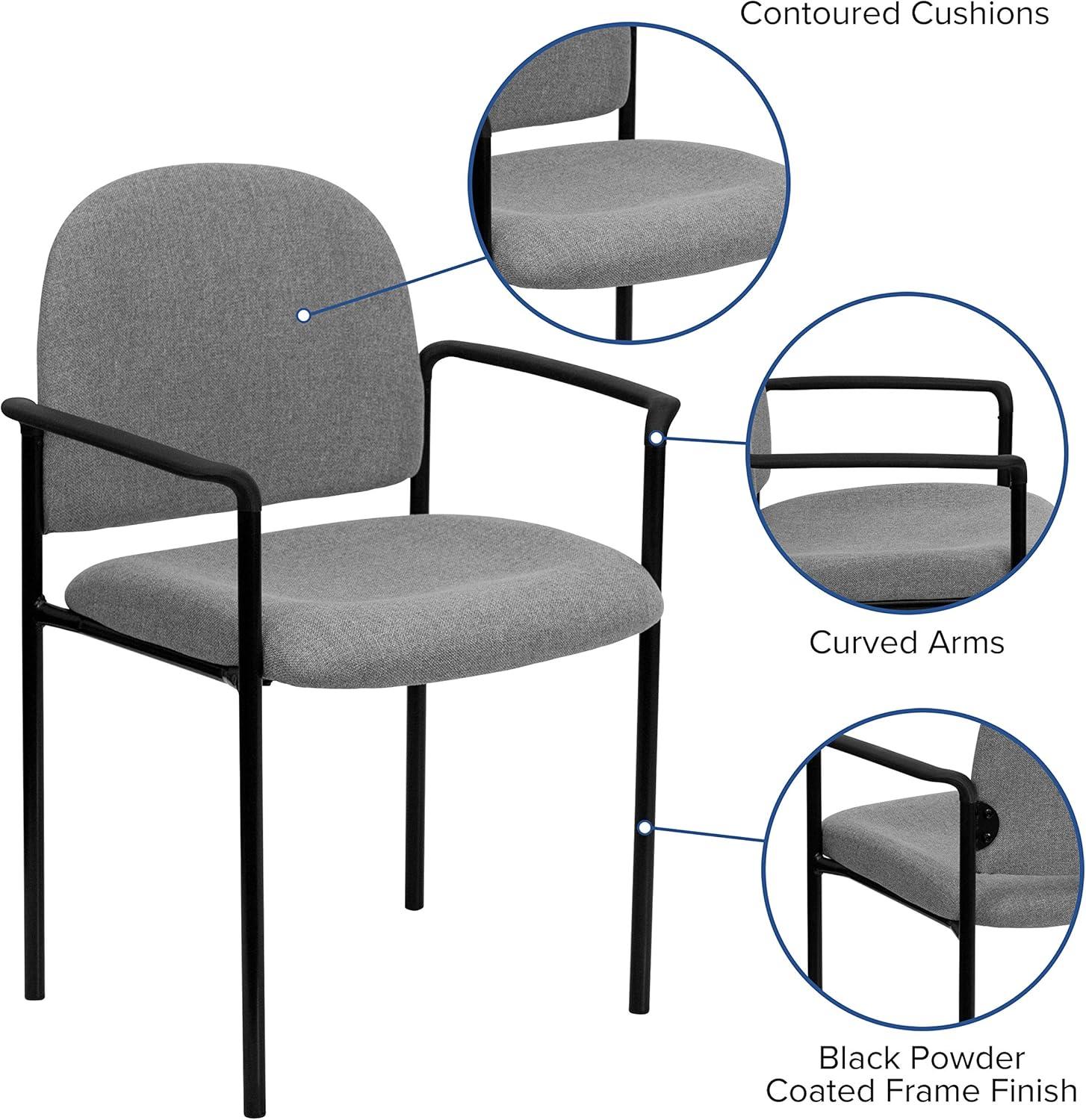 Prather Stackable Steel Ergonomic Side Reception Chair by Flash Furniture