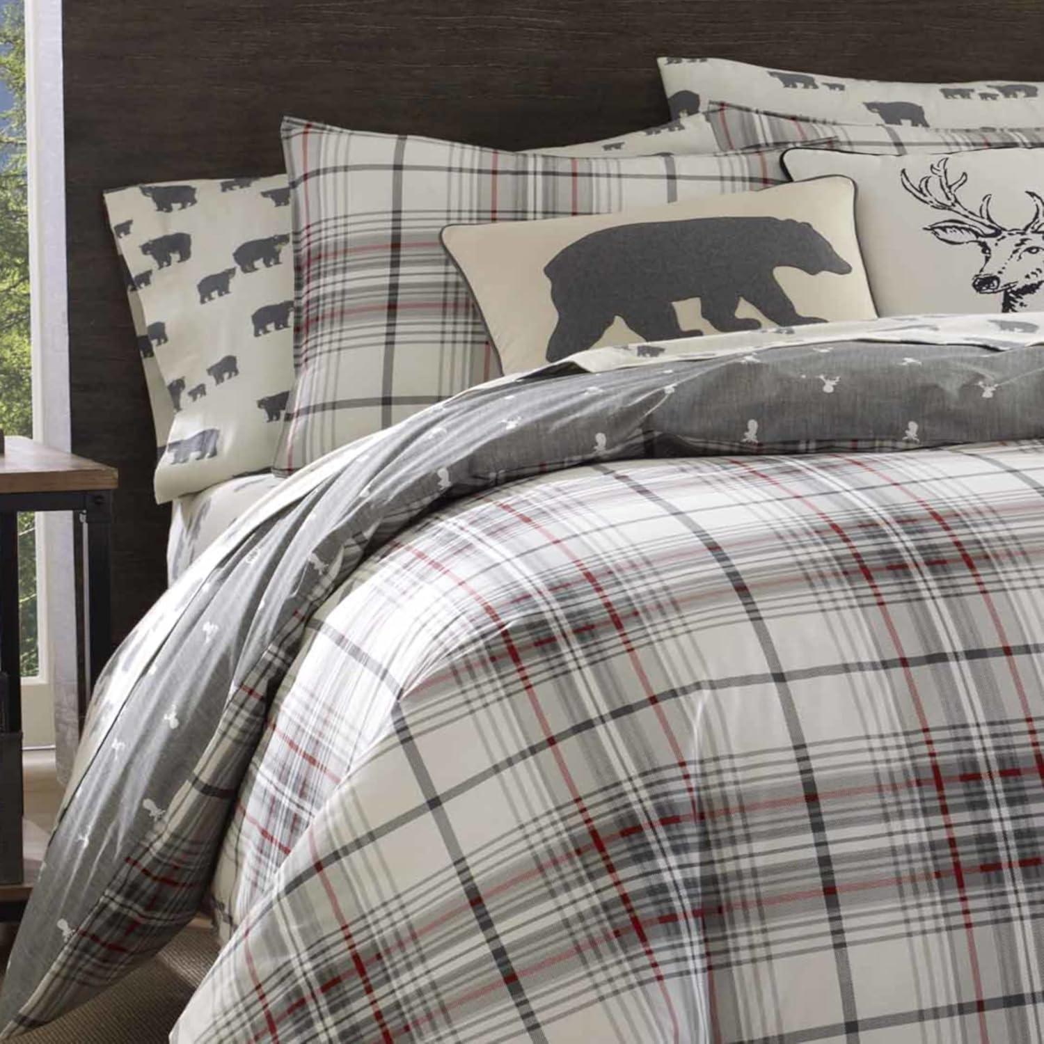 Alder Plaid Charcoal Duvet Cover Set by Eddie Bauer