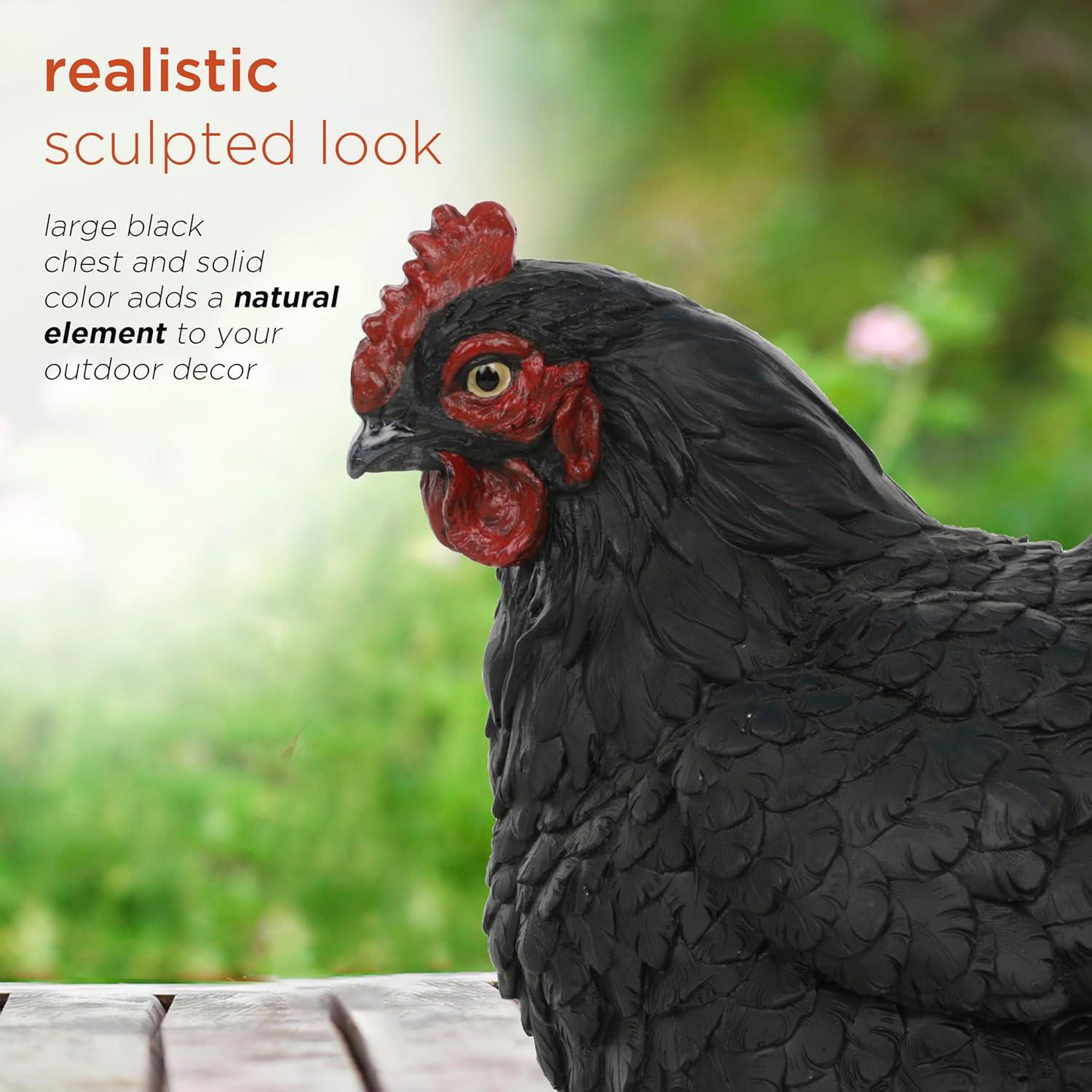 Alpine 8"H Indoor/Outdoor Resting Hen Garden Statue