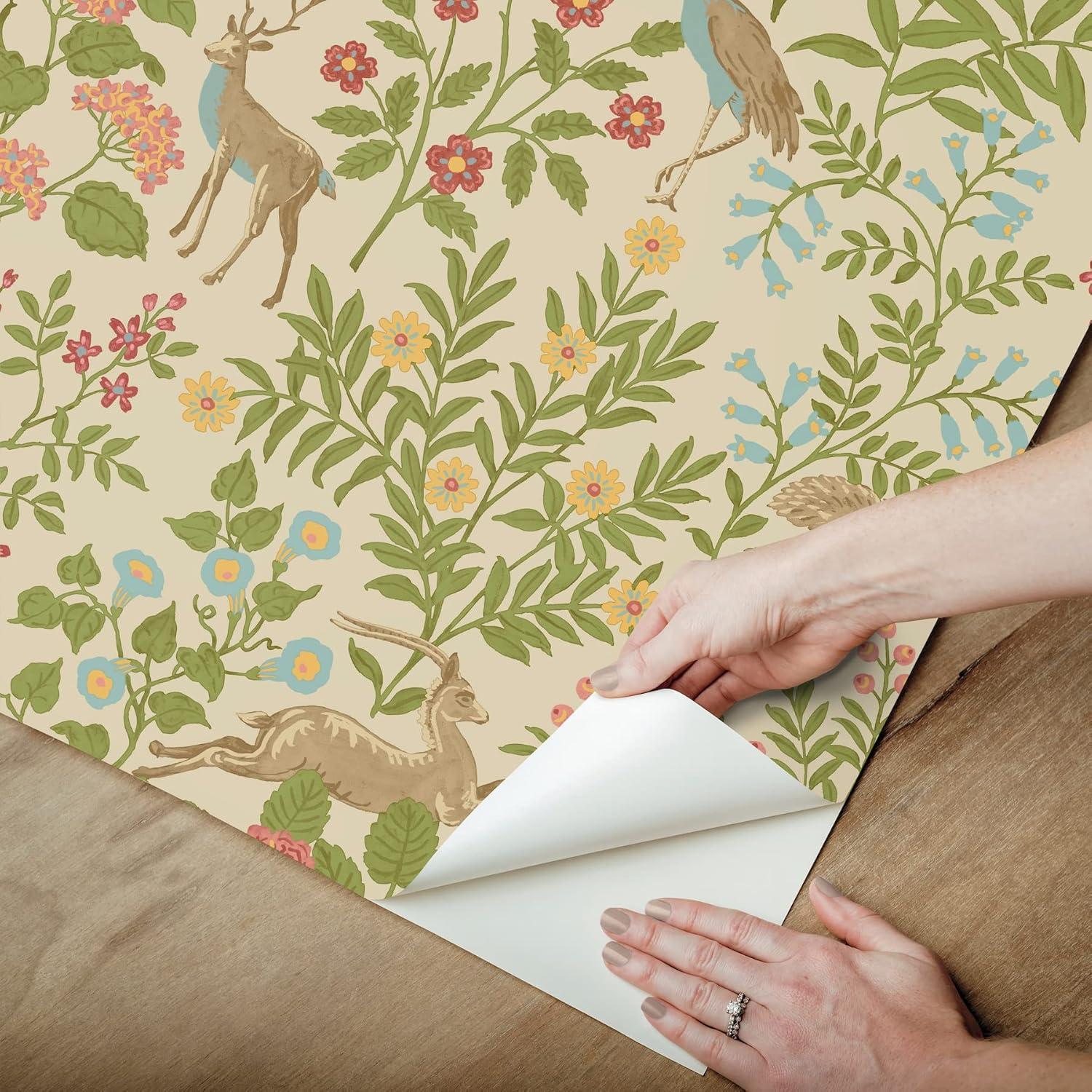 Woodland Floral Peel & Stick Wallpaper