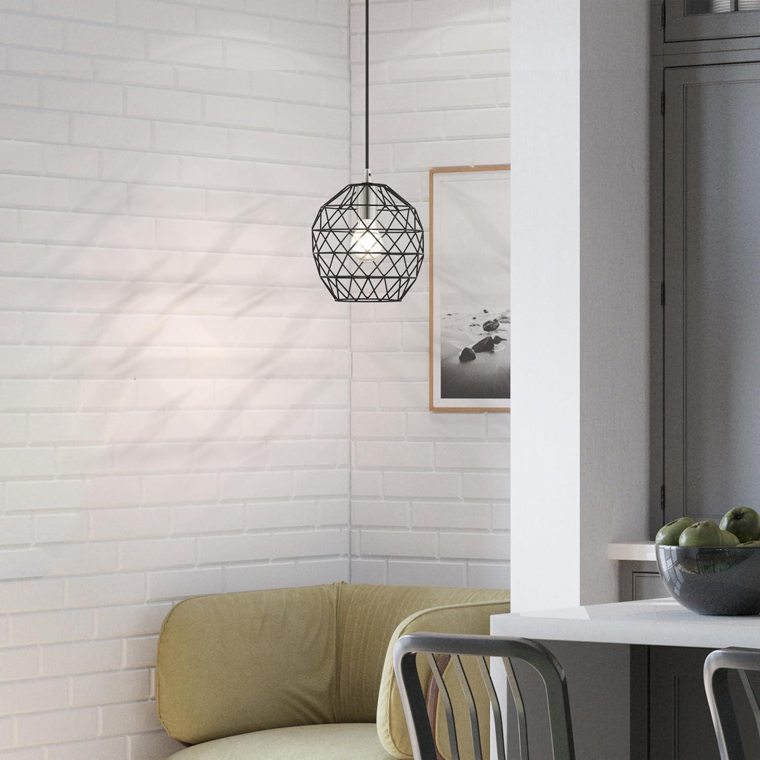 Livex Lighting Geometric Shade 1 - Light Pendant in  Black