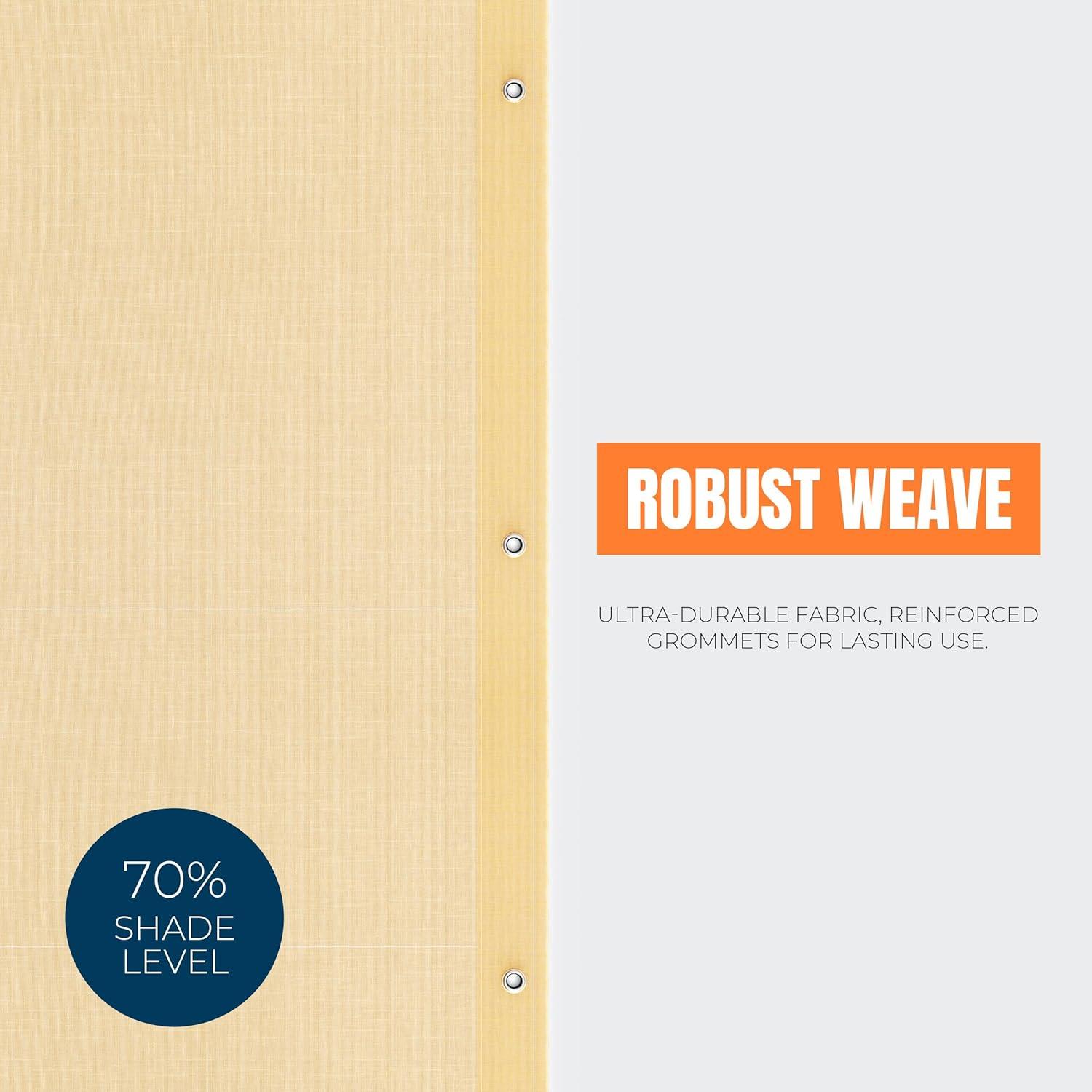 MEKKAPRO Sun Shade Sail 12' x10' - UV Blocking Outdoor Shades for Patio, Porch, Garden, Balcony, Shade Canopy - 12x10 Ft (3.6x3 m) Size, Includes Installation String