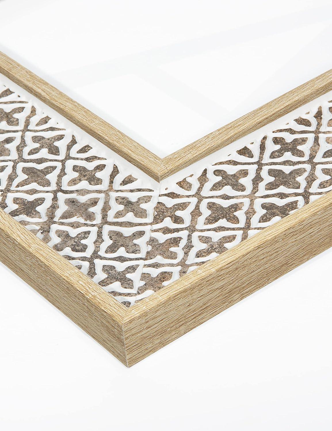 Afuly 5x7 Picture Frame Boho Picture Frames 3D Cross Pattern Distressed Moroccan Photo Frame Wall Desk Bohemia Home Office Decor Wedding Birthday Gifts for Mom Woman Grandma