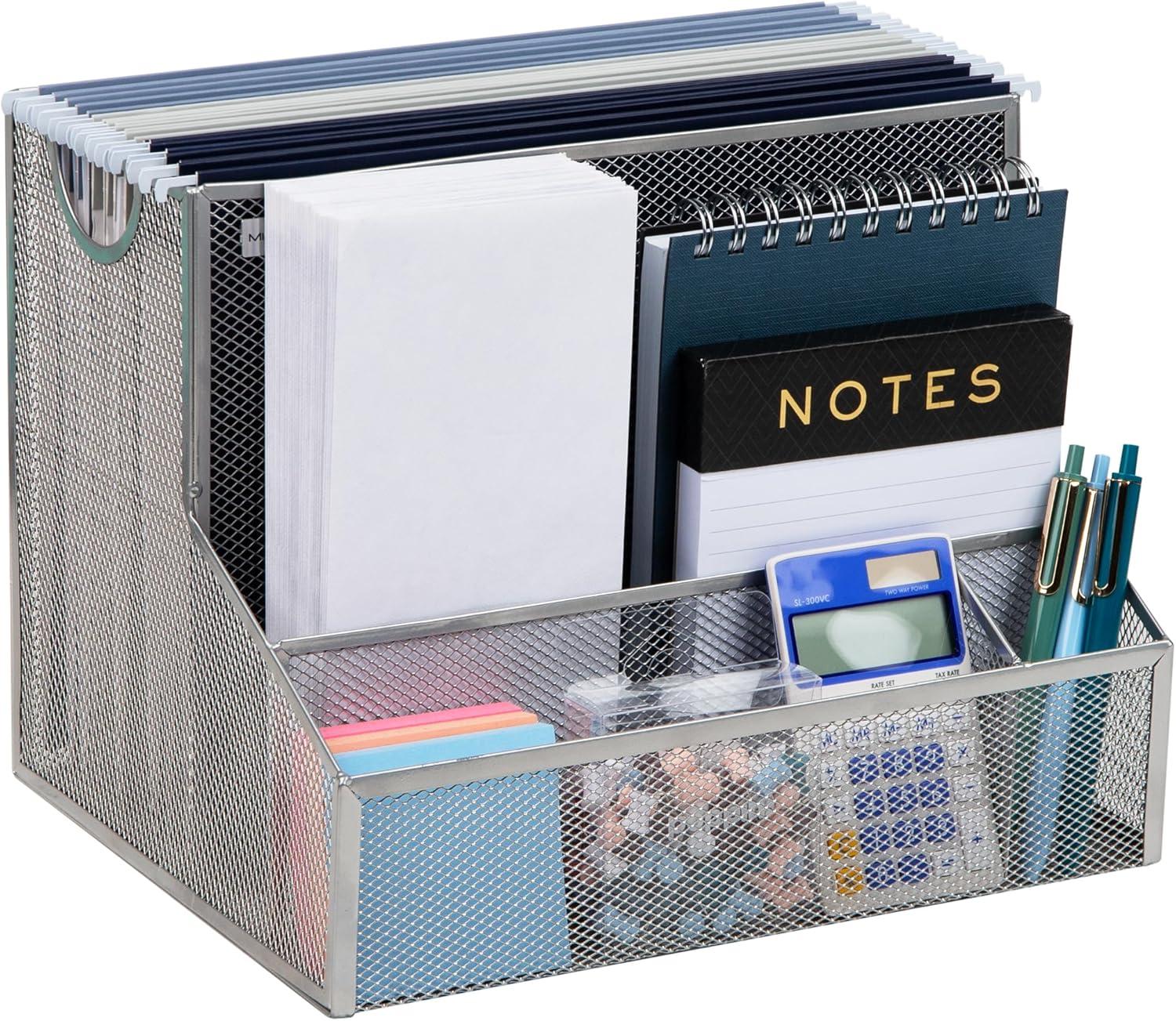 Network Collection Desktop Organizer, Vertical File Storage, Metal, 12.15" L x 9.5" W x 9.5" H