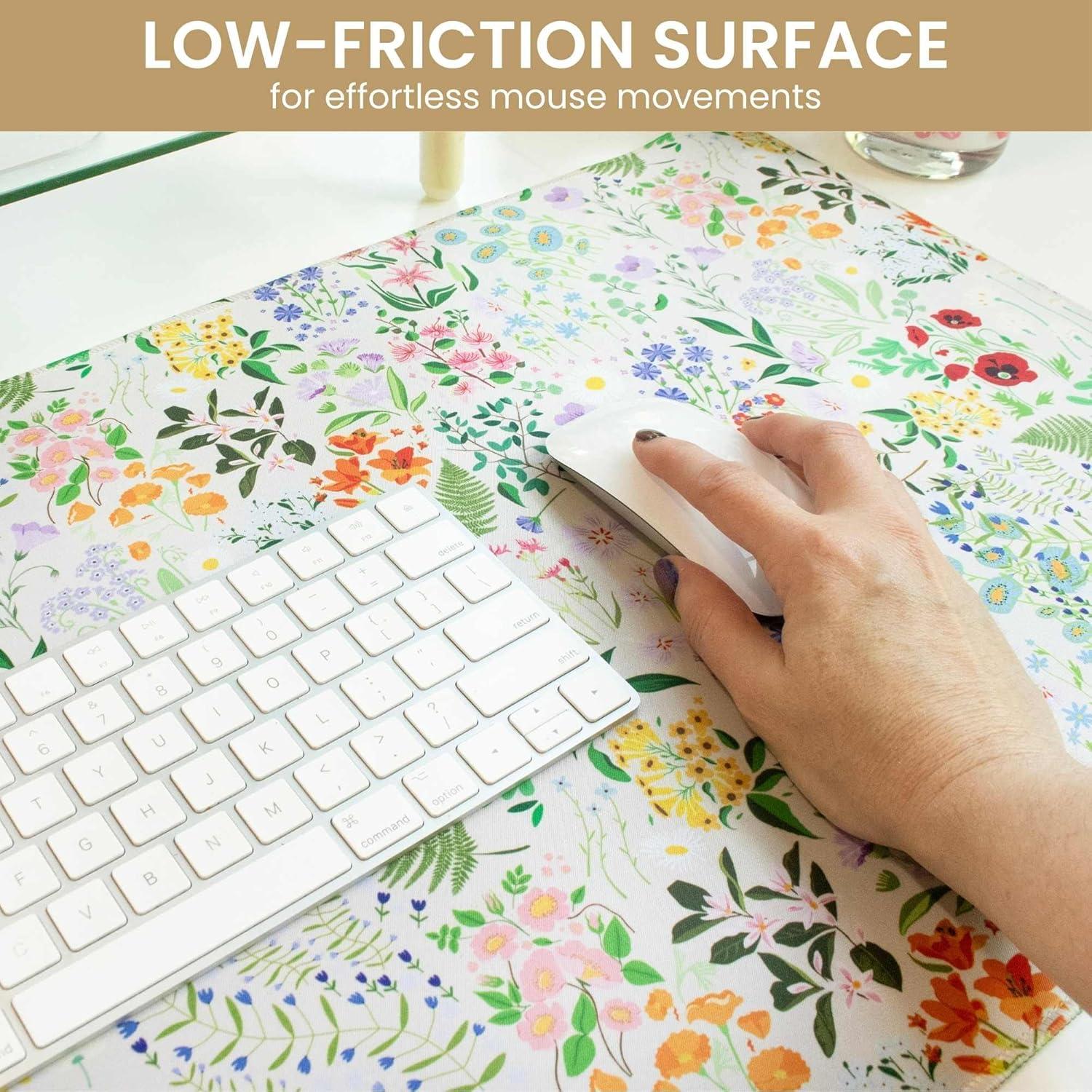 bloom daily planners Large 15.5 x 35" Desk Mat, Garden Party