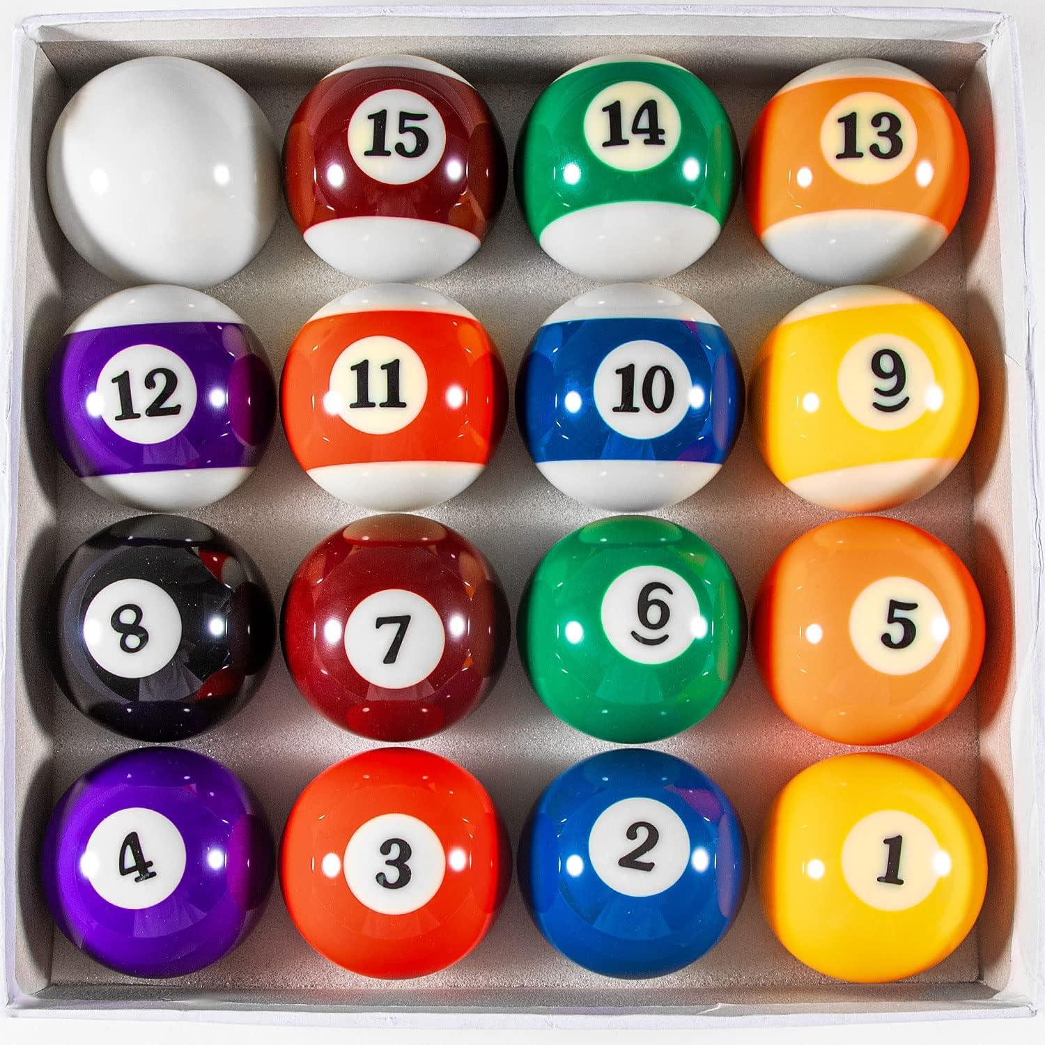 Regulation Size Resin Billiard Balls Set with Numbers