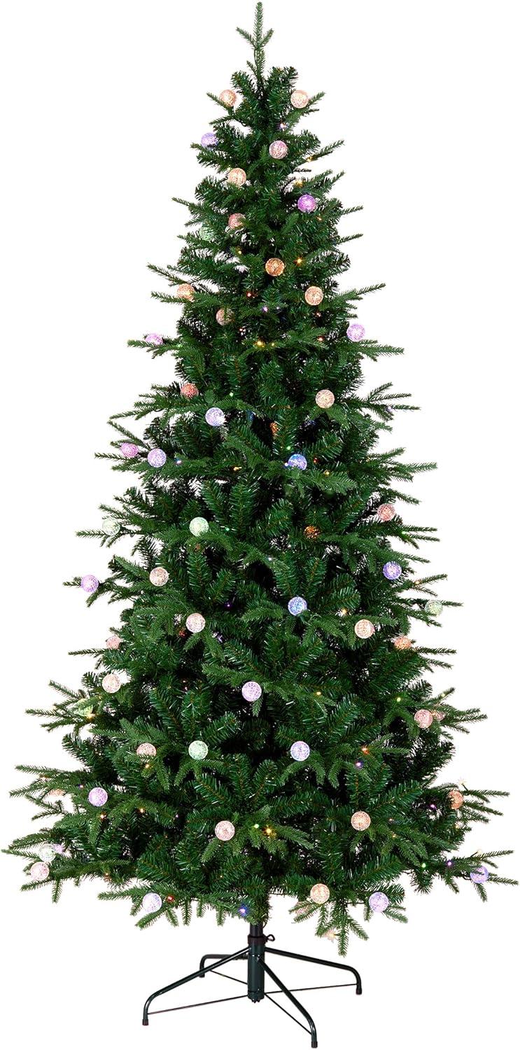 National Tree Company Pre-lit Feel Real Duxbury Artificial Christmas Tree with Dual Color LED Lights