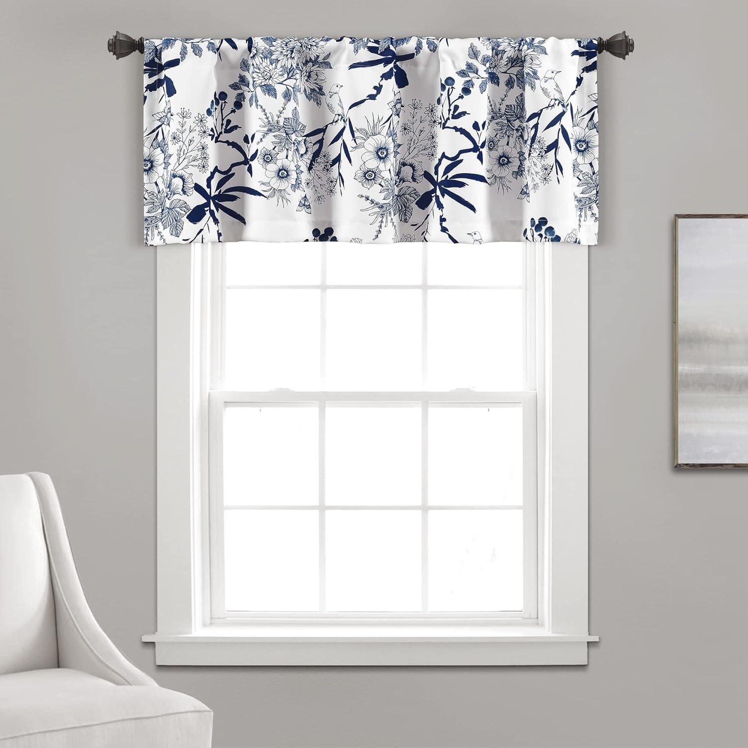 Lush Decor Botanical Garden Floral Tailored 52'' W Window Valance
