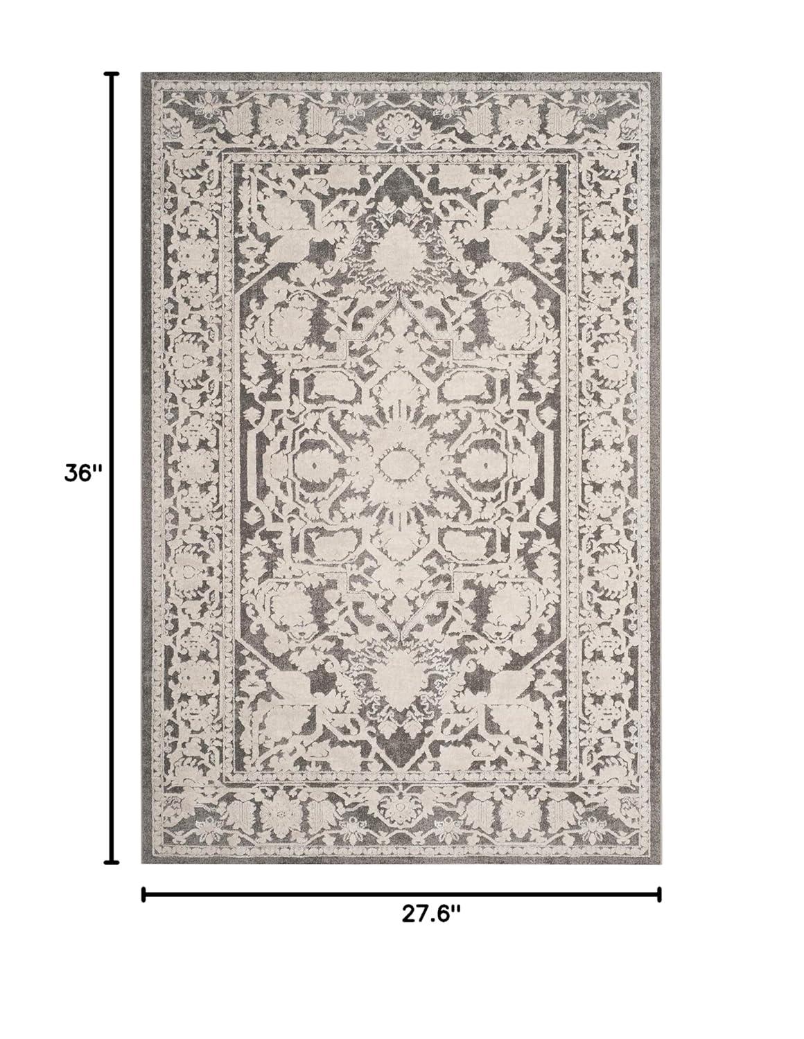 Reflection RFT665 Power Loomed Accent Rug - Dark Grey/Cream - 2'3"x3' - Safavieh.