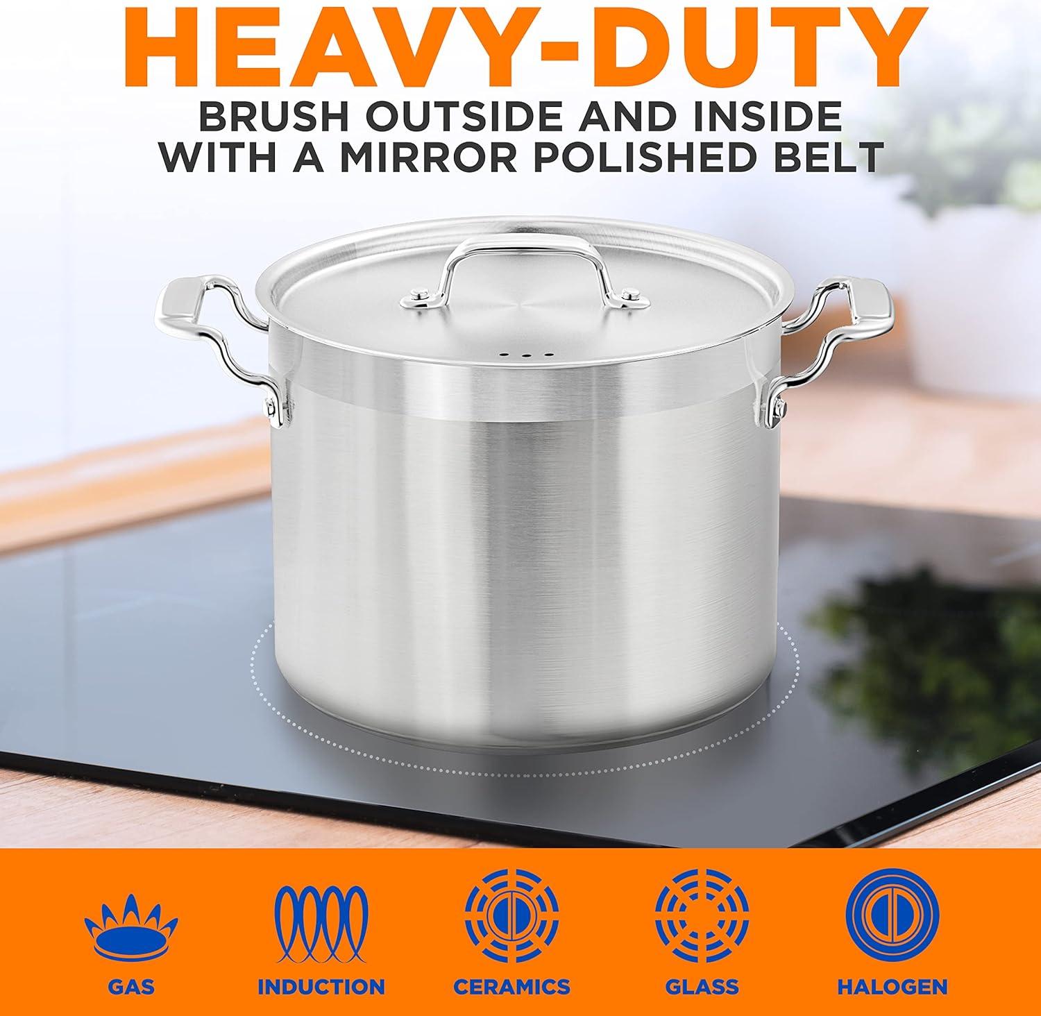 NutriChef Stainless Steel Stock Pot