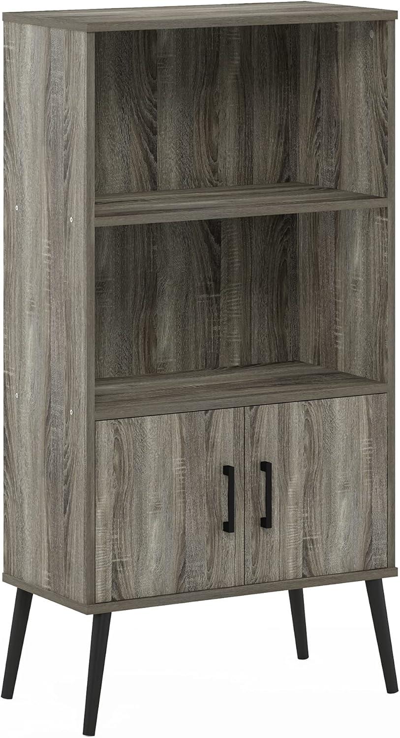 Claude French Oak Grey Mid-Century Freestanding Accent Cabinet