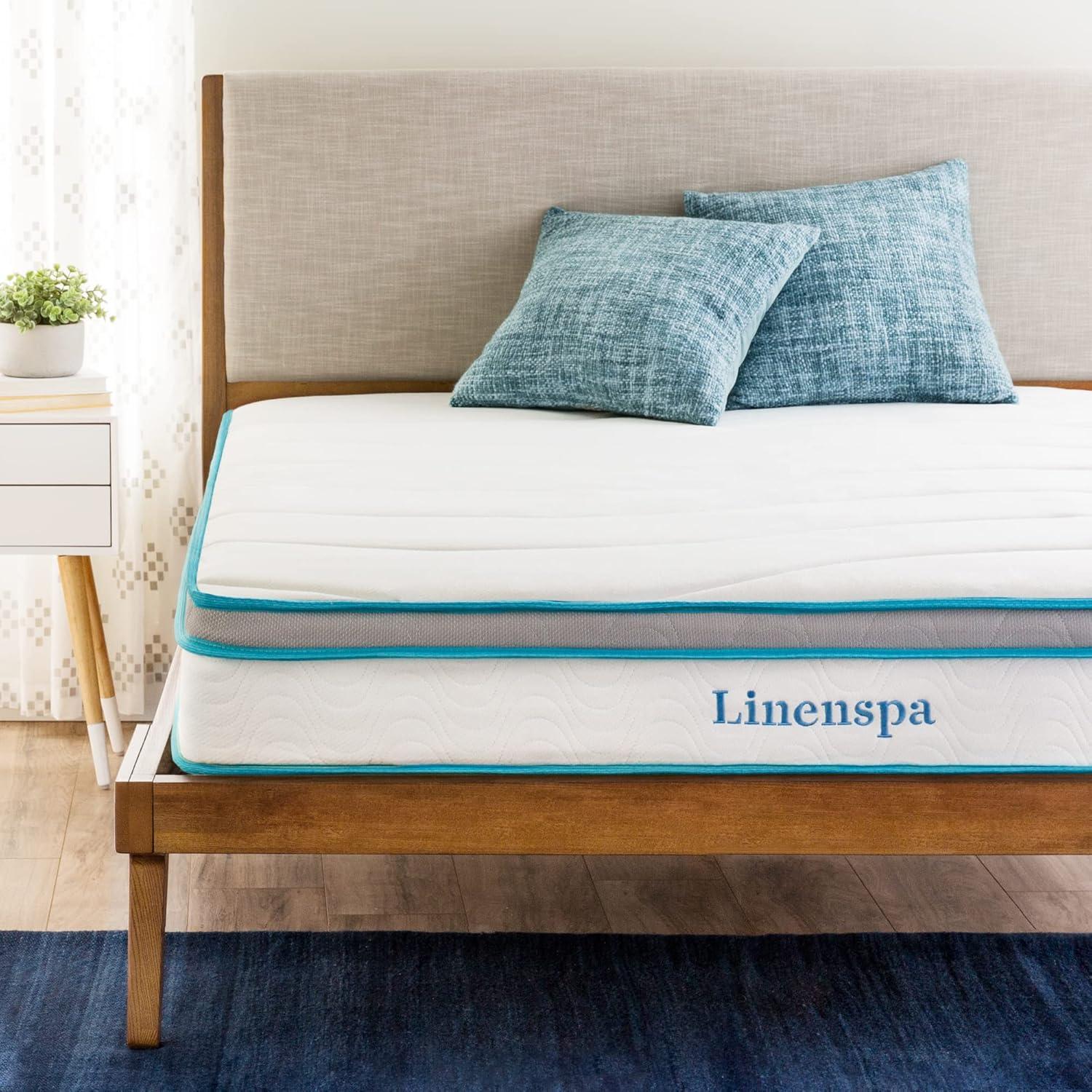 Linenspa Essentials 8 In. Firm Gel Memory Foam Hybrid Mattress