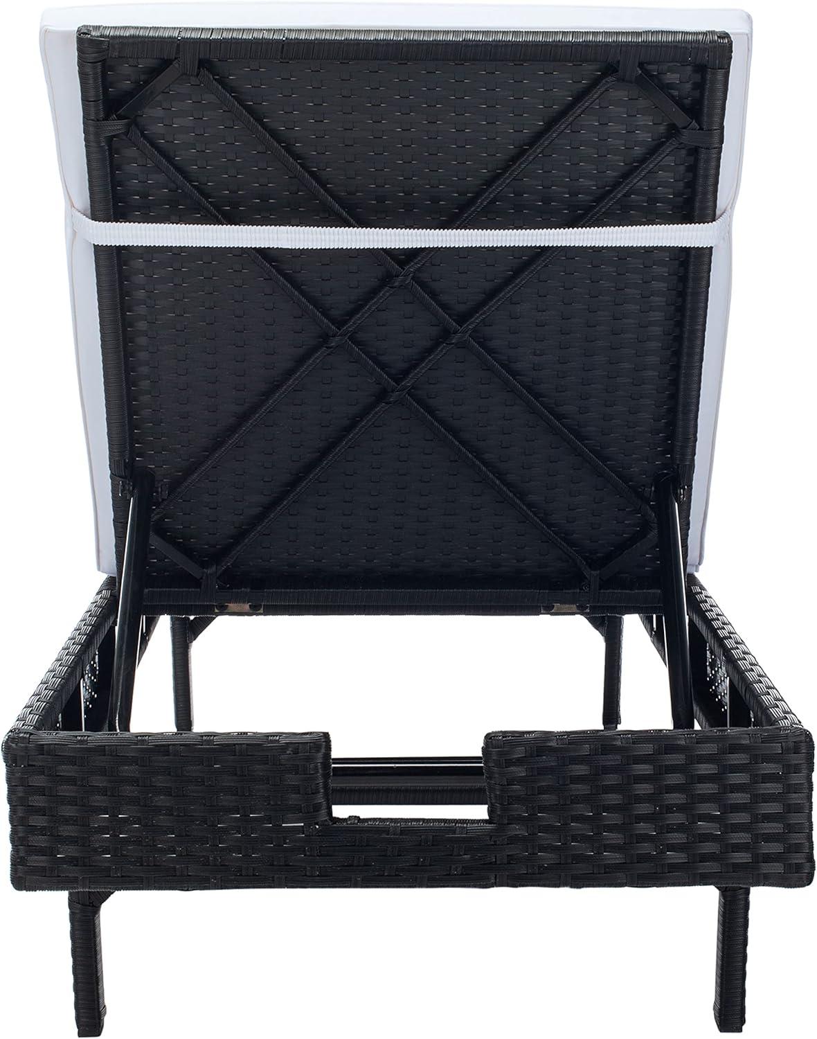 Cam Sunlounger - Outdoor - PAT7501 - Black/Beige -Safavieh