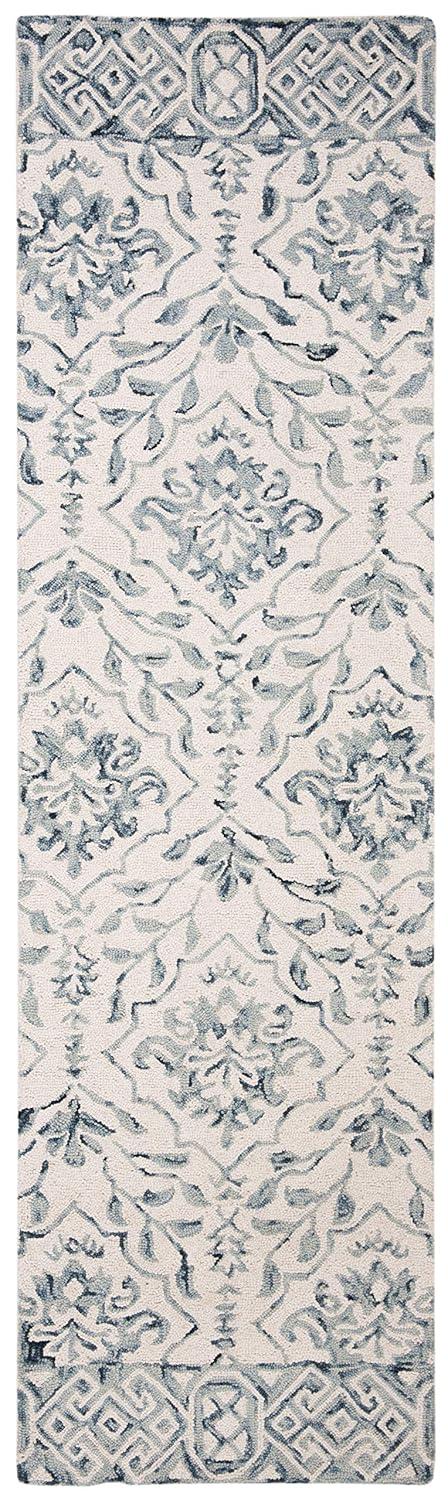 Dip Dye DDY901 Hand Tufted Indoor Runner - Blue/Ivory - 2'3"x20' - Safavieh