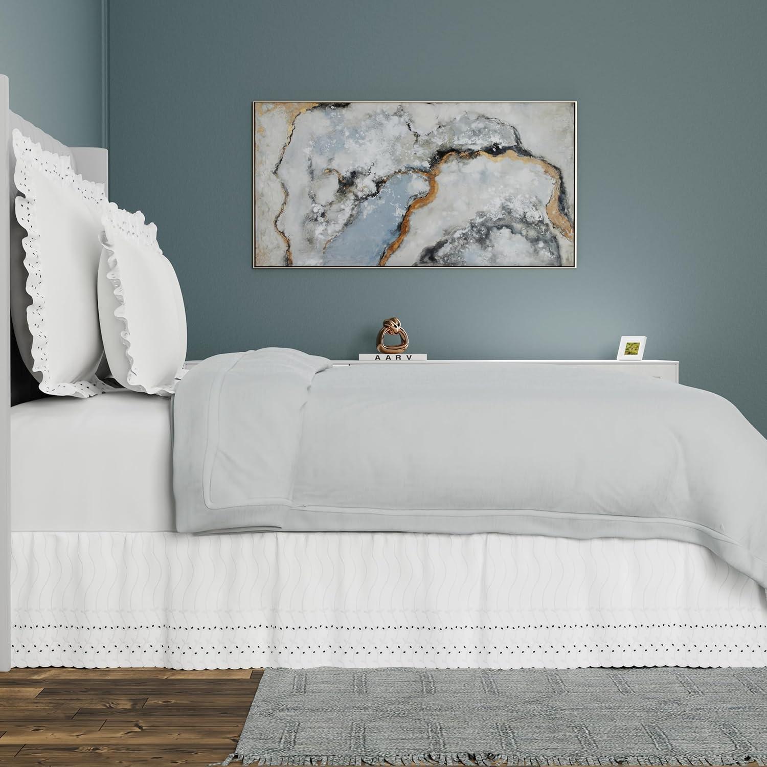 Fresh Ideas  Fresh Ideas Ruffled Eyelet Bed Skirt, 14" Drop Length & Reviews | Wayfair