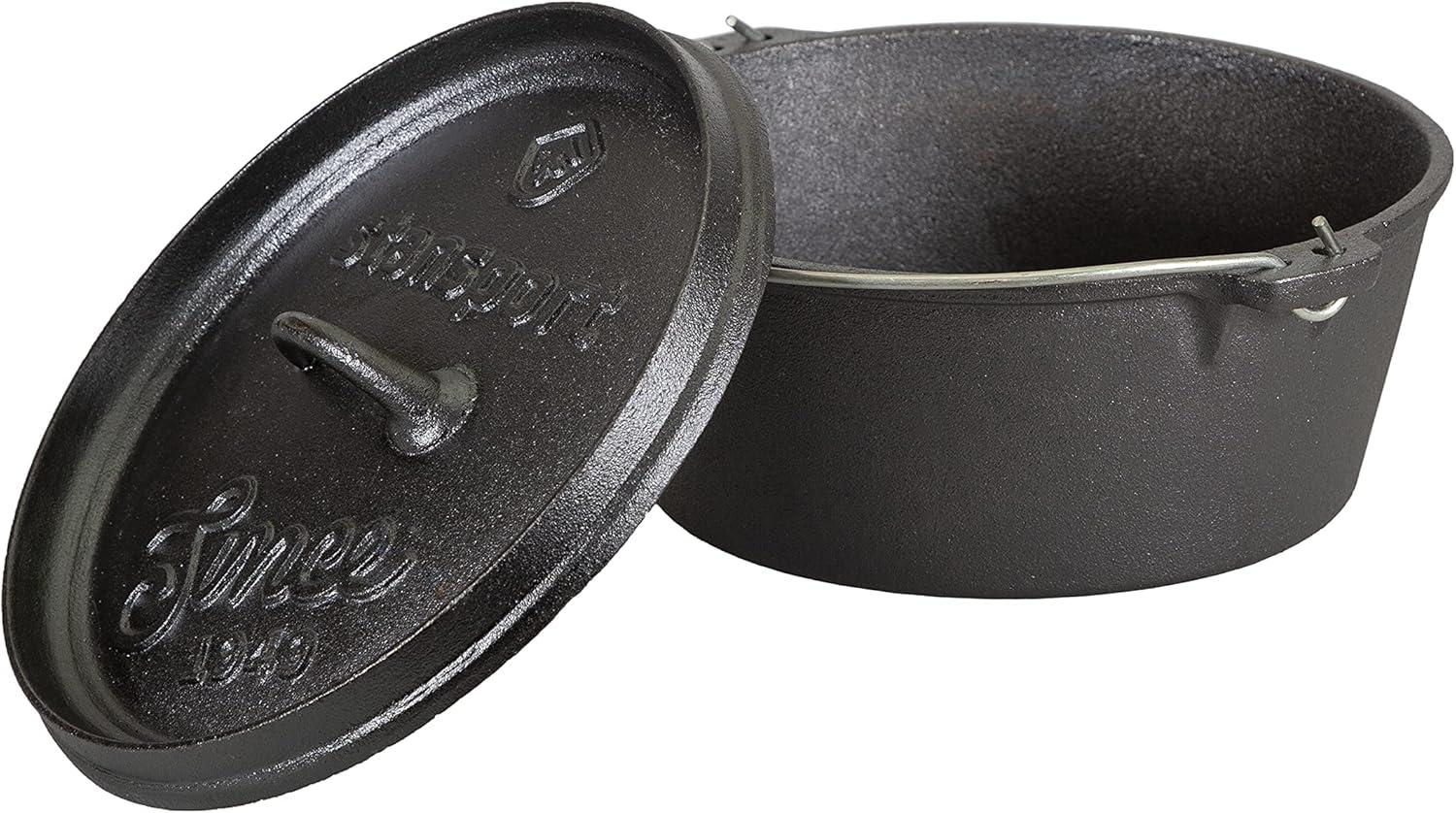 Pre-Seasoned 4 QT Cast Iron Dutch Oven with Lid