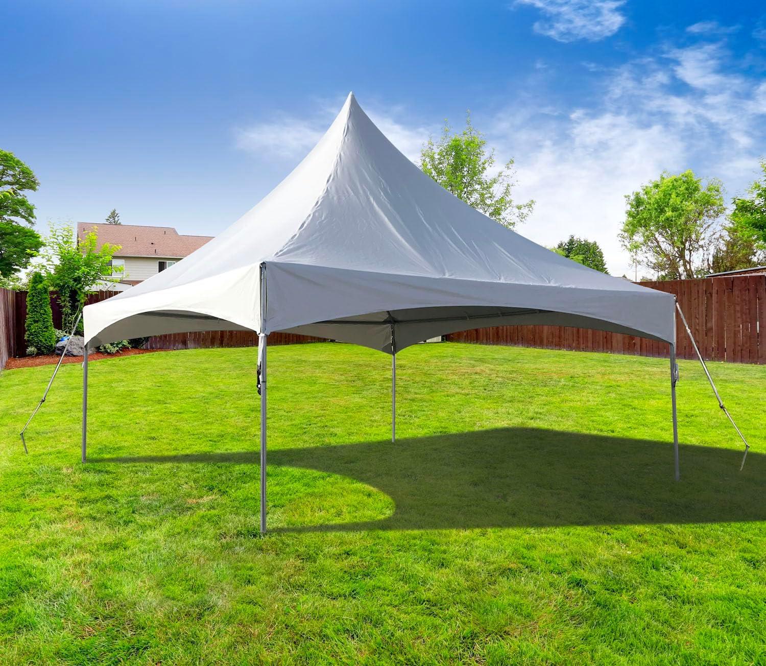 Party Tents Direct Weekender High Peak Frame Party Tent, White, 20 ft x 20 ft