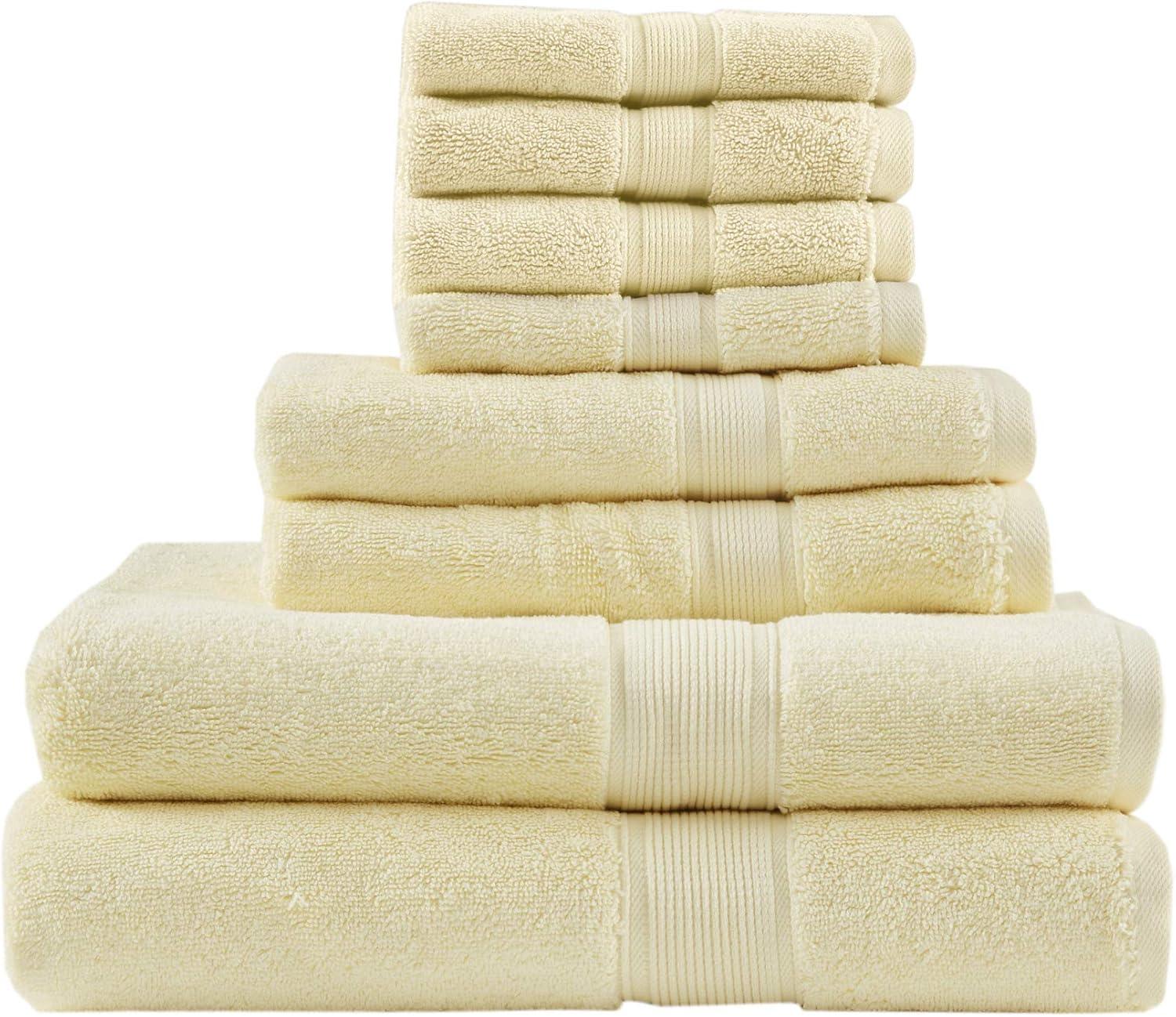 800GSM 100% Cotton 8 Piece Towel Set