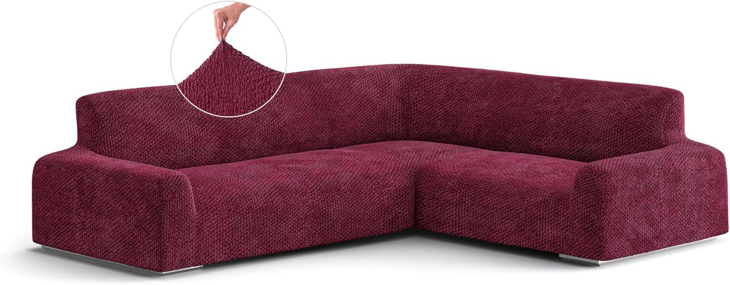 Stretchy Slipcover for Corner Sofa - Soft to Touch & Easy to Clean - Velvet Collection