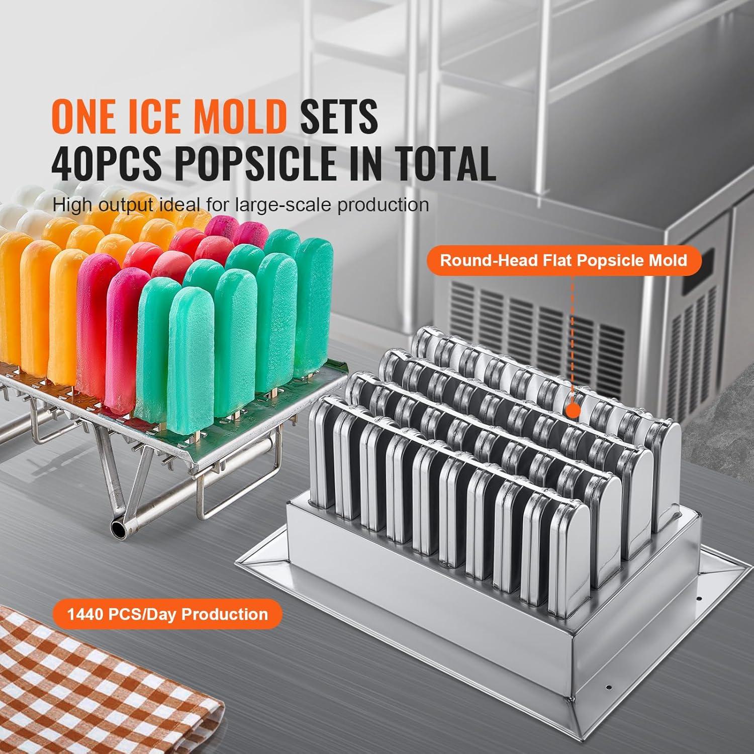Stellweilan Tessberg Commercial Popsicle Machine 2 Mould Set - 52 PCS Ice Pops Making Machine