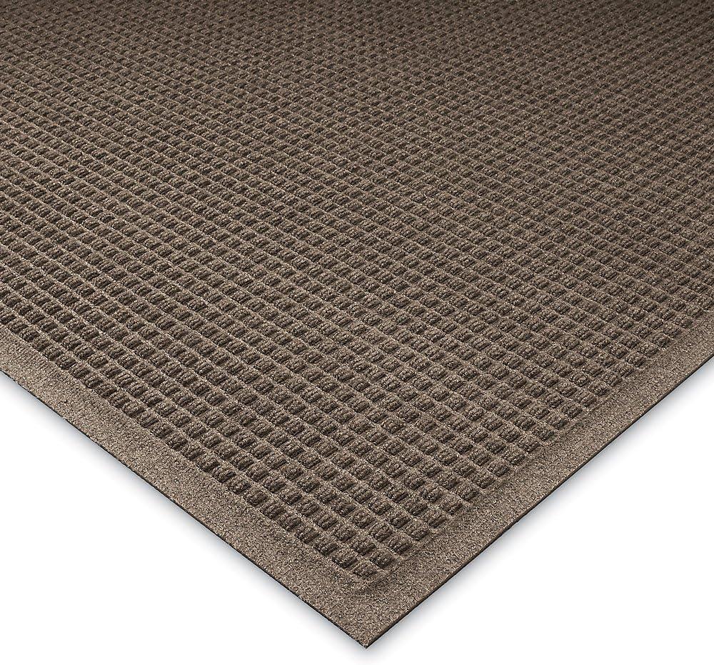 M + A Matting M+A Matting WaterHog Squares Fashion Mat Universal Cleated 3' x 5' Dark Brown