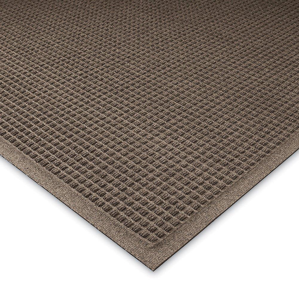 M + A Matting M+A Matting WaterHog Squares Fashion Mat Universal Cleated 3' x 5' Dark Brown