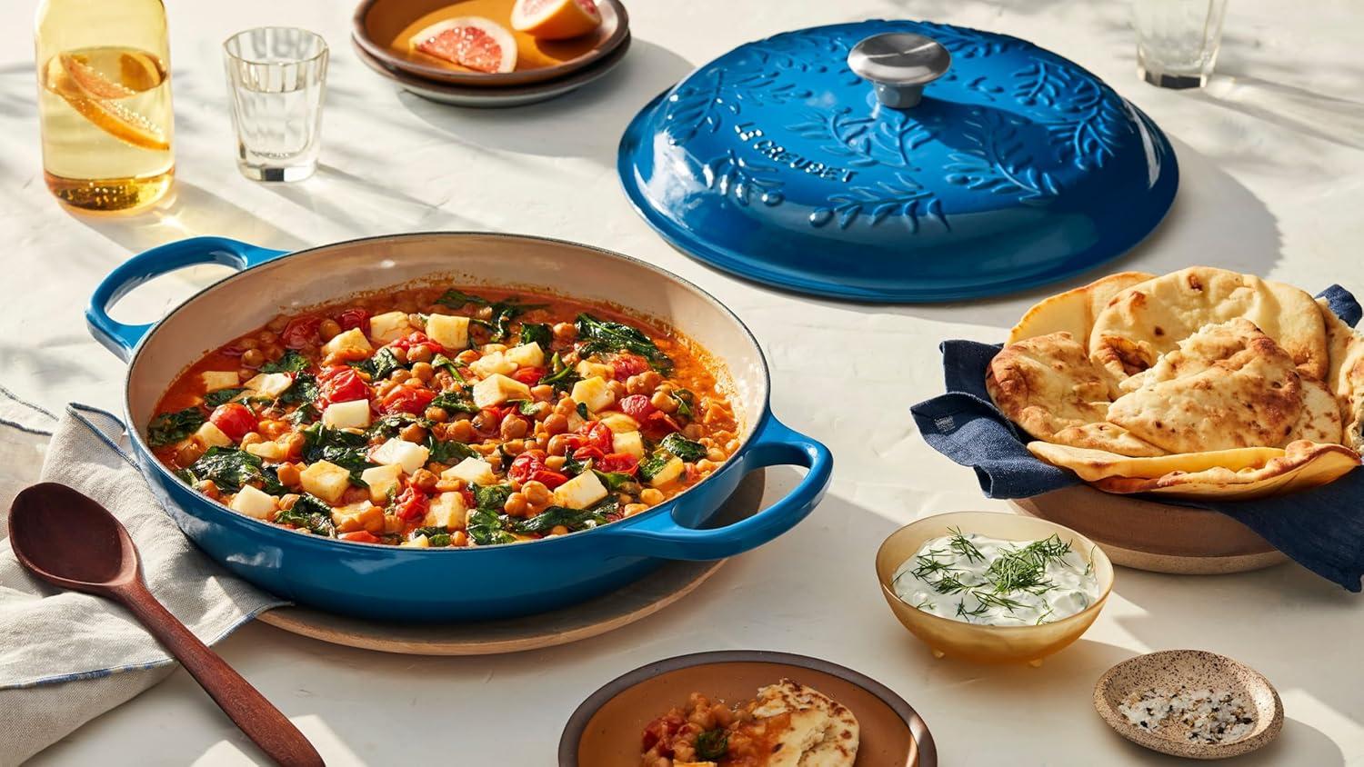 Le Creuset Le Creuset Signature Enameled Cast Iron Olive Branch Collection with Embossed Lid