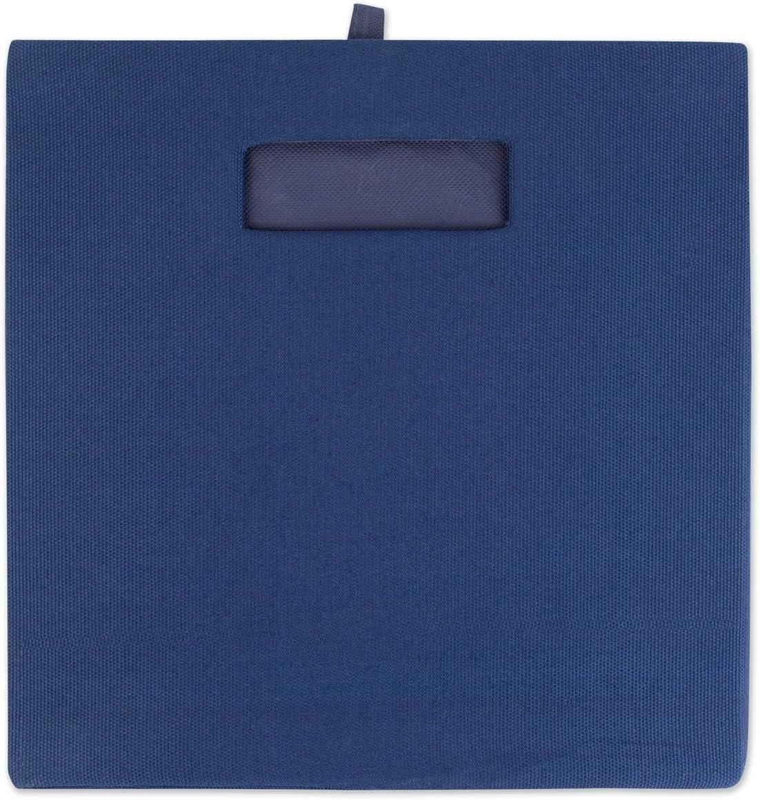 DII Polyester Cube Solid Nautical Blue Square