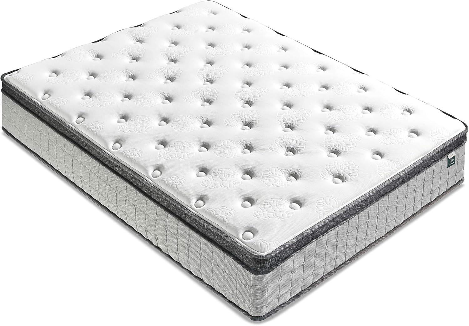 Zinus Comfort Support Cooling Gel Memory Foam, Queen, Tight Top 12" Hybrid Mattress with Pocket Spring