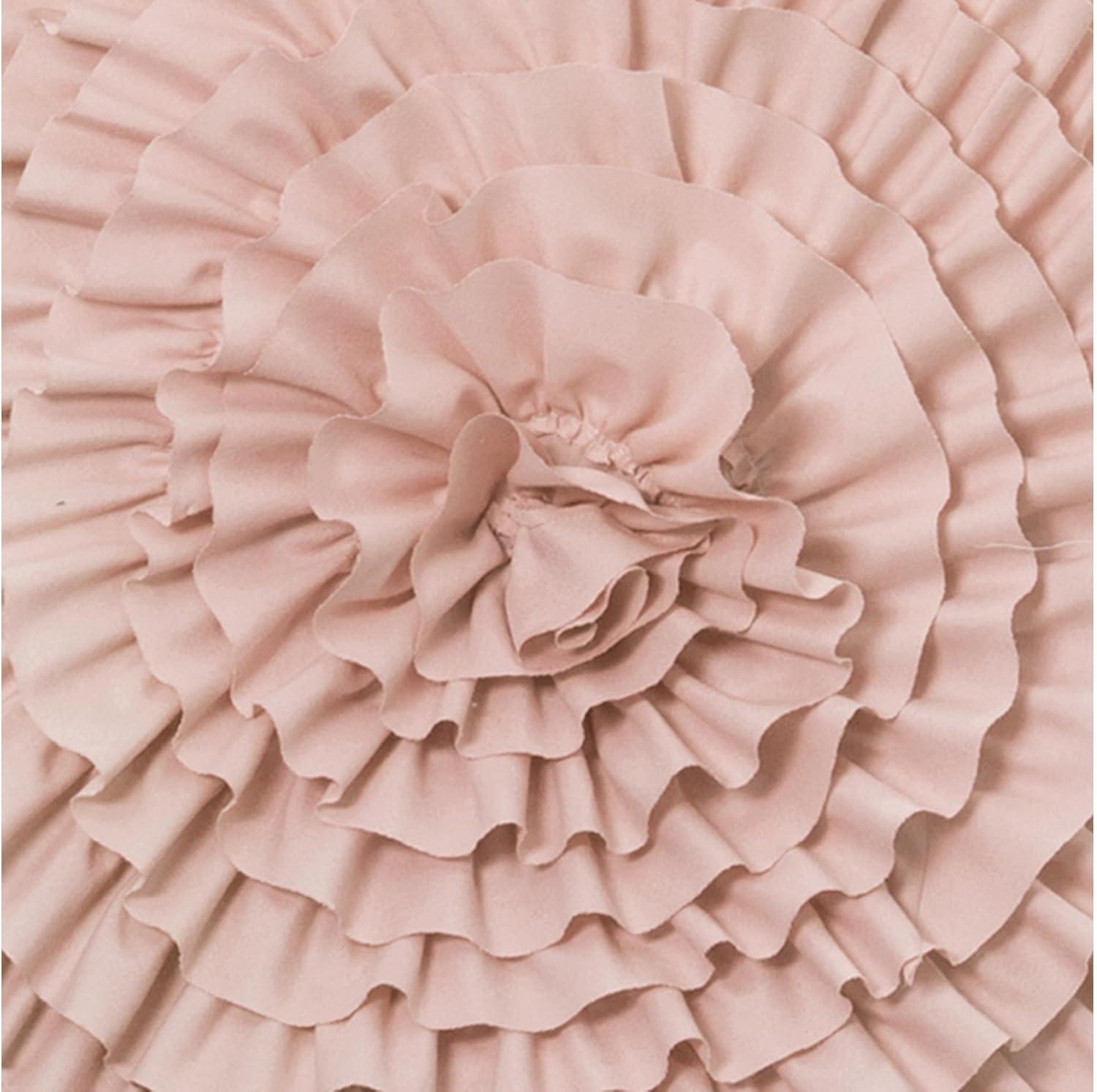 Lush Decor Serena Pink Polyester Textured Comforter, Full/Queen (3 Count)