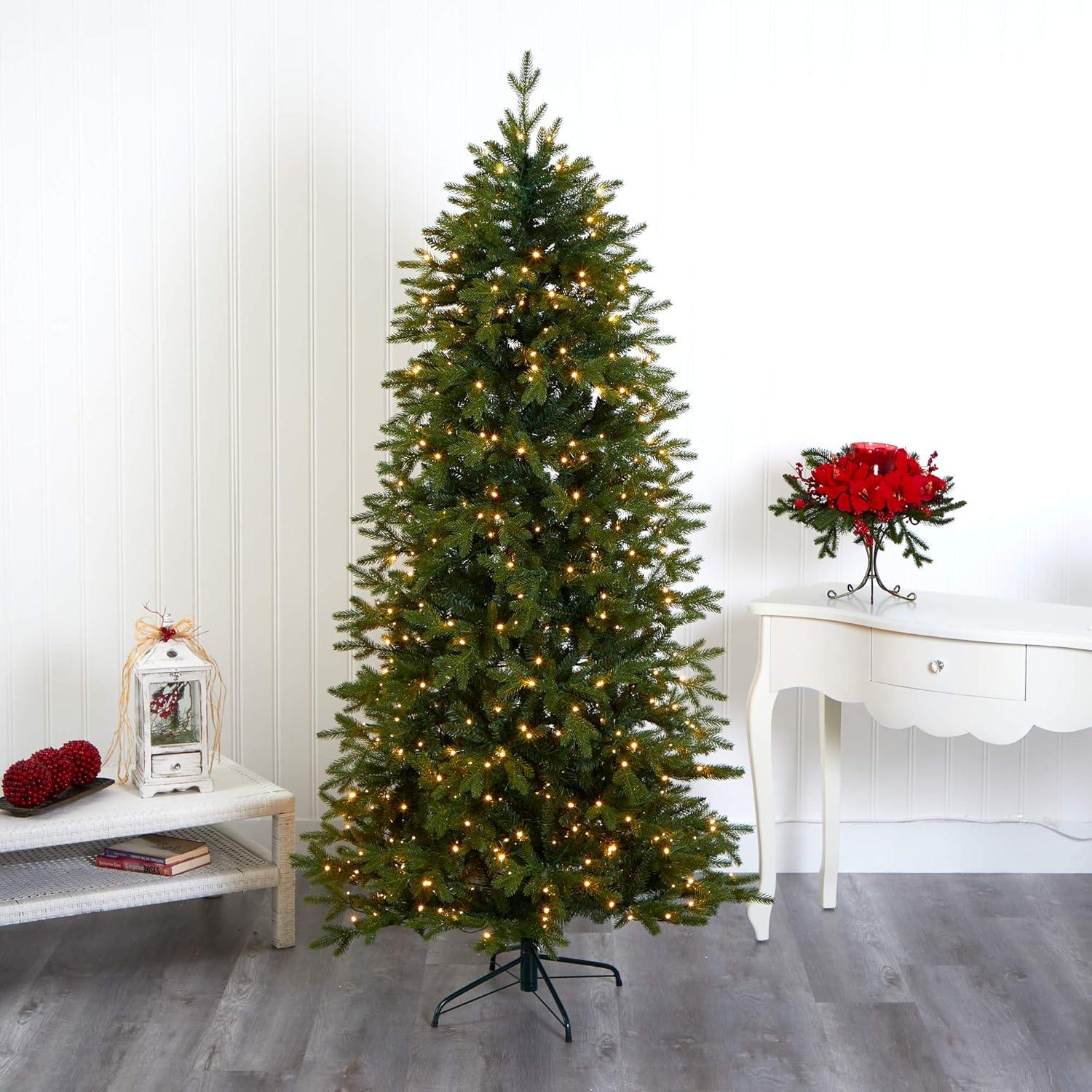 Nearly Natural 7’ Belgium Fir “Natural Look” Prelit LED Artificial Christmas Tree