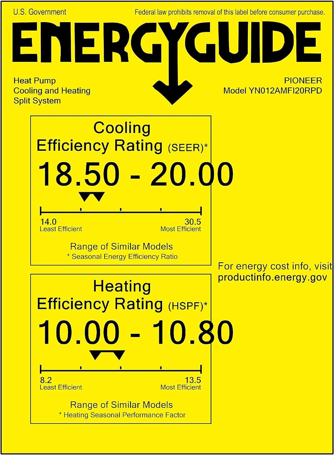 Pioneer White Wall Mount Ductless Mini Split Heat Pump System