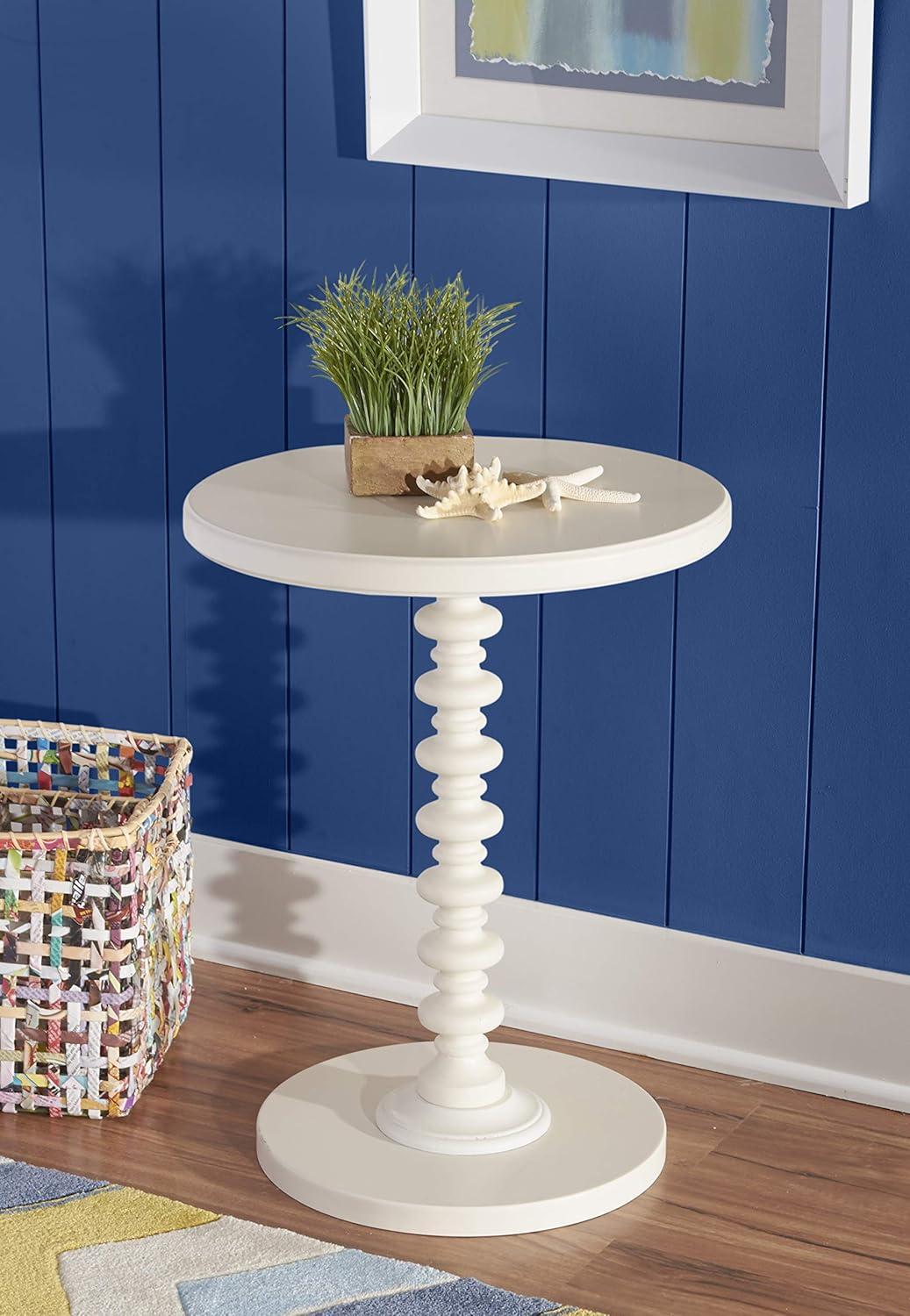 Powell Round Spindle Side Table, Multiple Colors