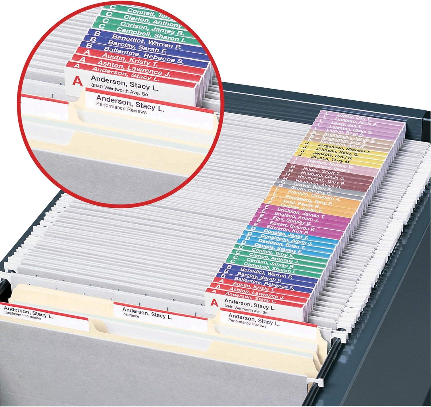 Smead ViewablesÂ® Labeling System, Refill Pack, Hanging Folder Labels, Ink-Jet and Laser Printers (64910)