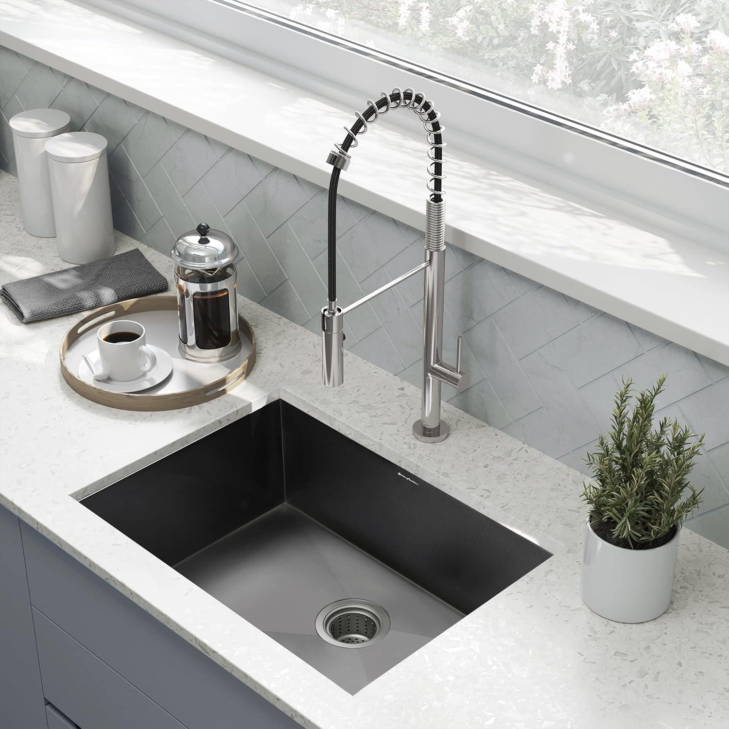 Tourner 27 x 19 Stainless Steel, Single Basin, Undermount Kitchen Sink