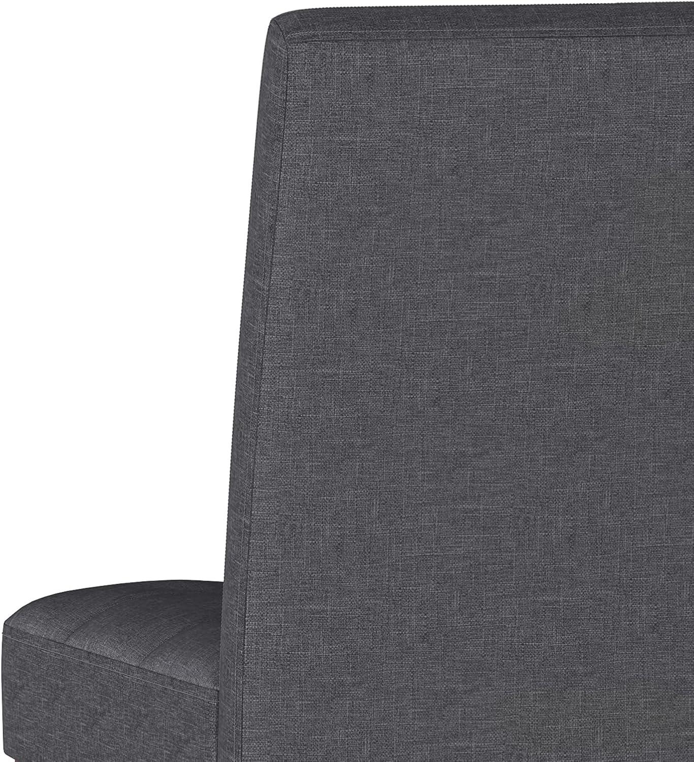 Andover Tufted Upholstered Parsons Chair in Gray