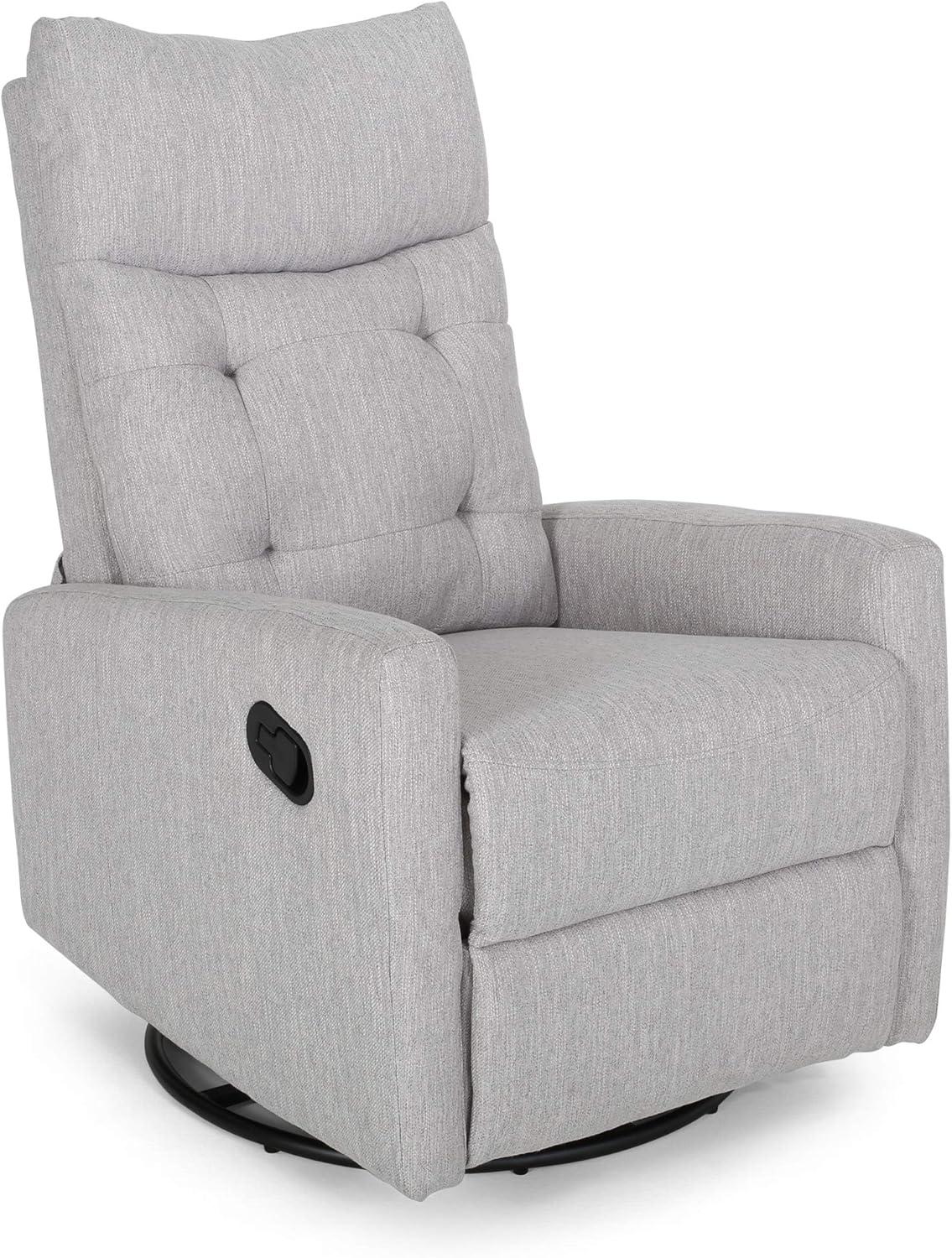 Woodglen Contemporary Glider Swivel Recliner Light Gray - Christopher Knight Home