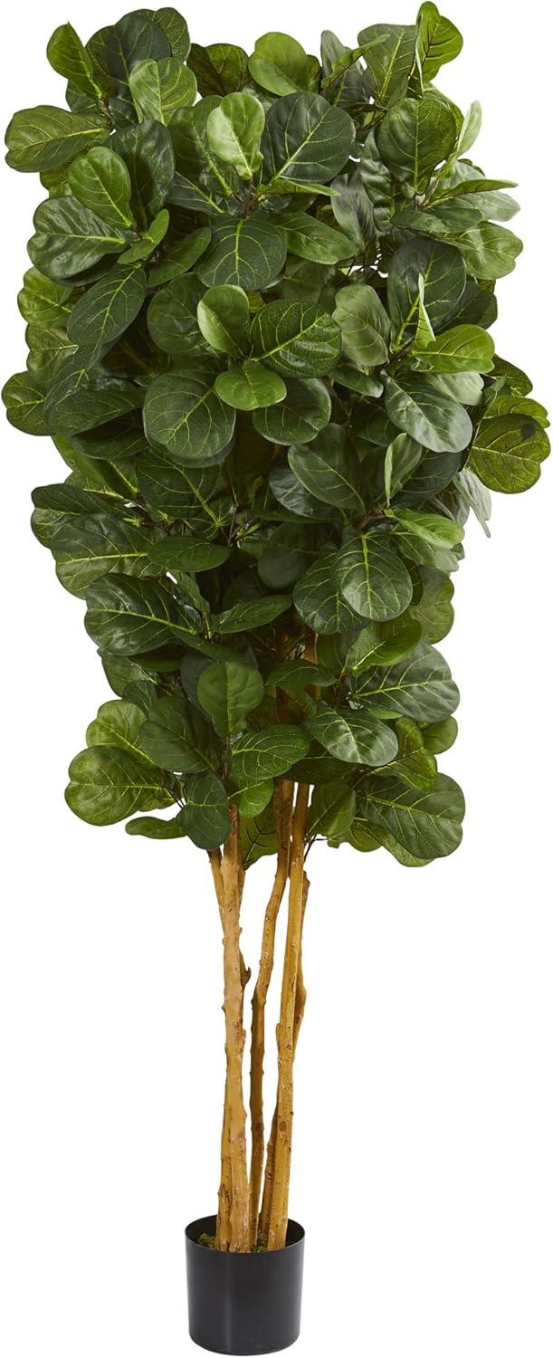 Nearly Natural 7’ Fiddle Leaf Fig Artificial Tree Beige Trunk