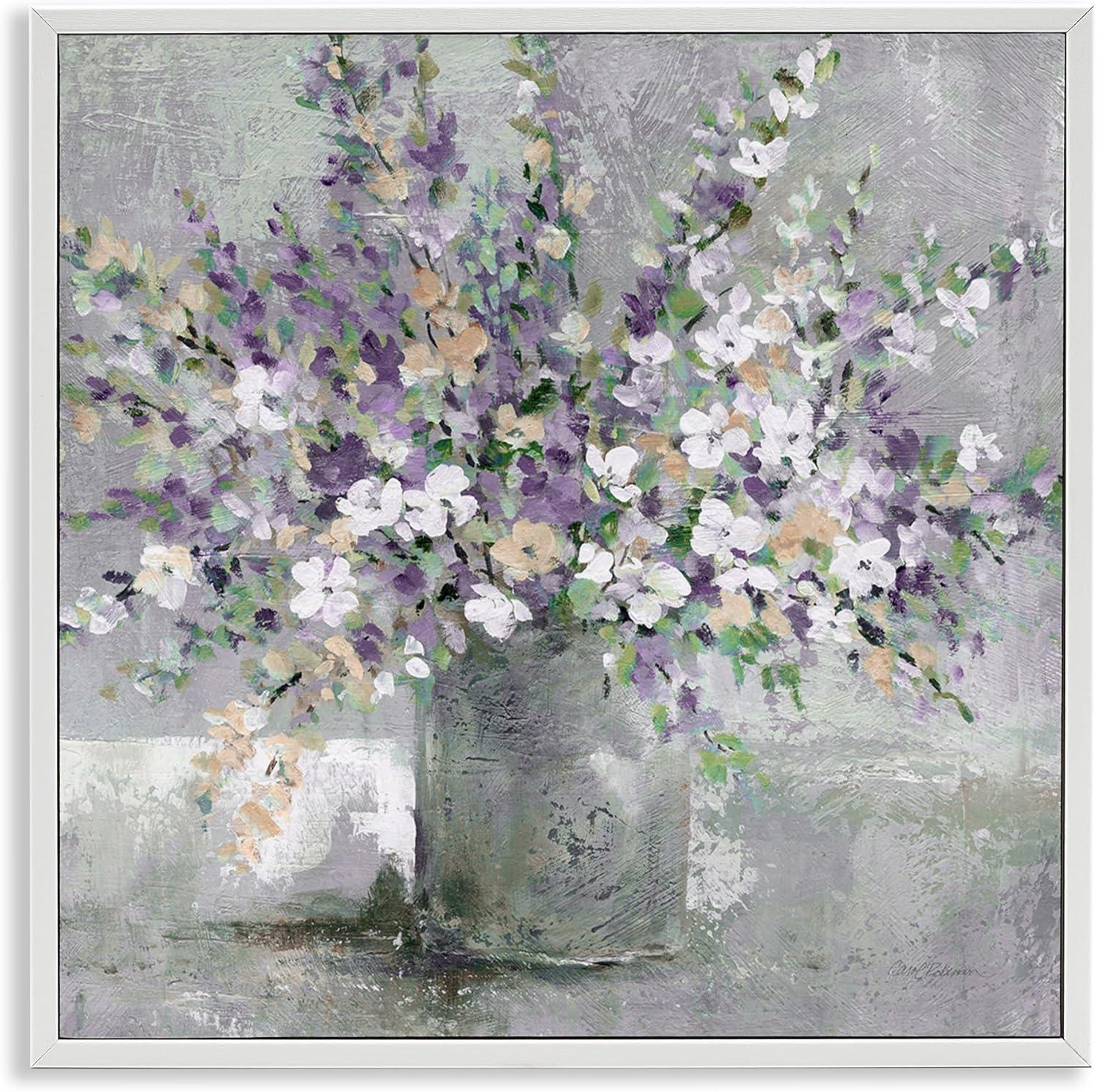 Blossoming Aster Flower Bouquet Soft Purple Canvas Print