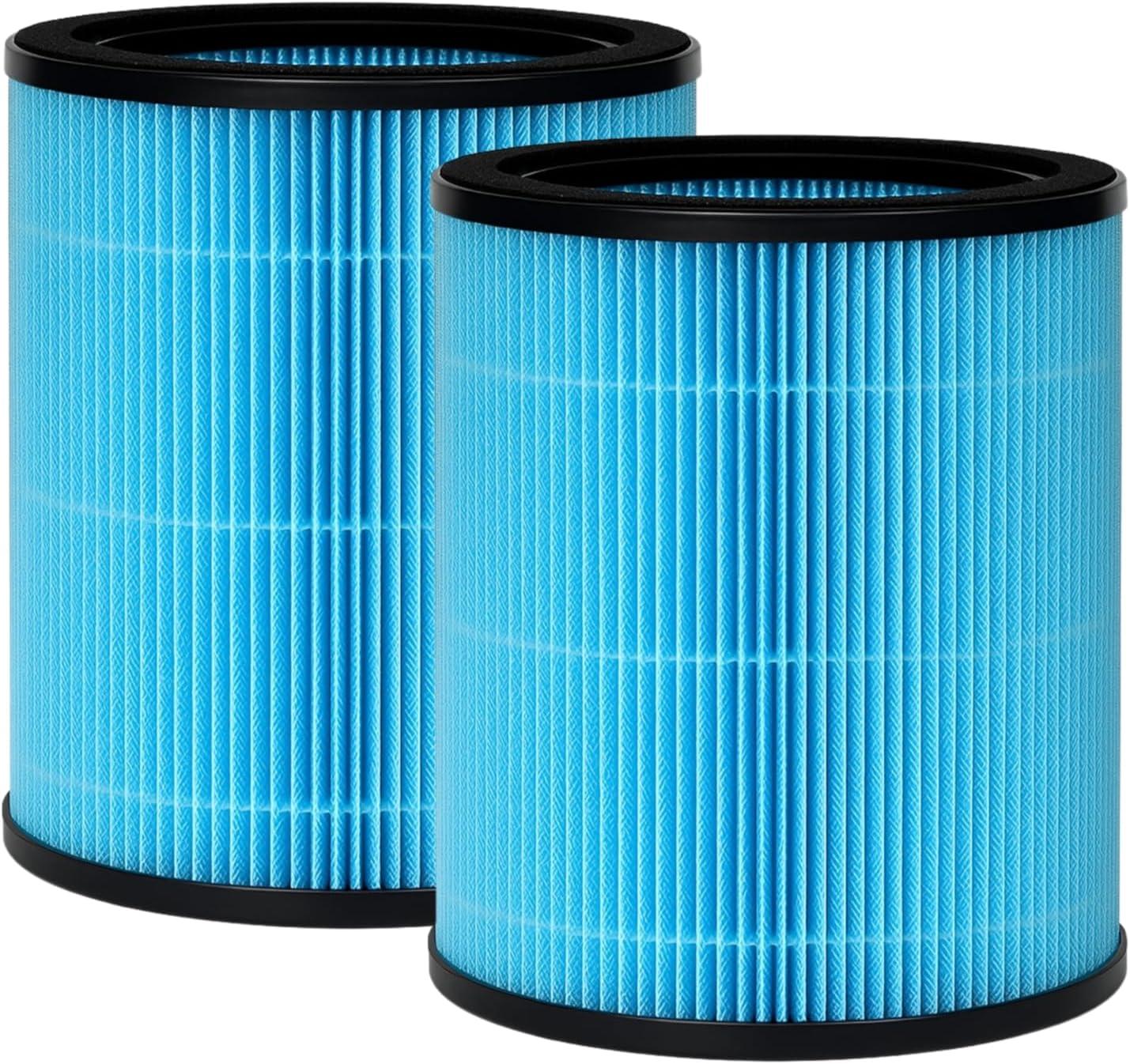 Nispira AP0601 2-in-1 True HEPA Filter Replacement for AirTok Air Purifier AP0601-RF | Remove Particle Size down to 0.1 microns | 2 Packs