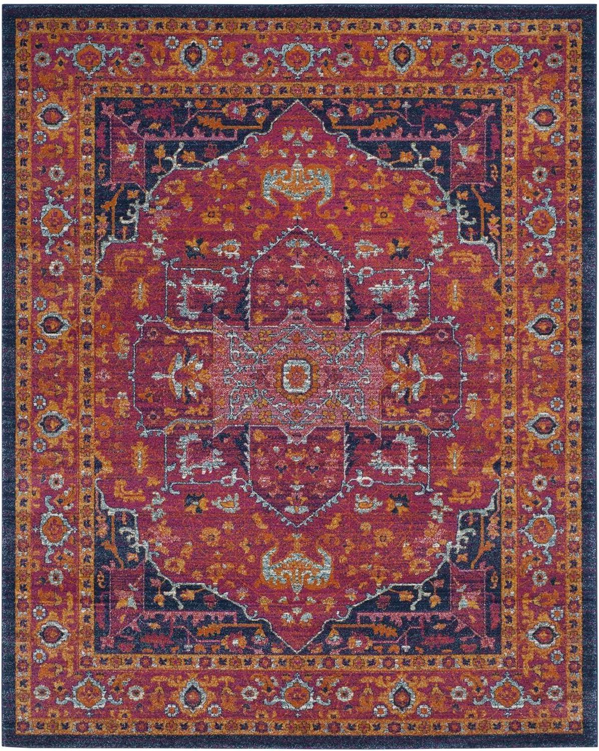 Evoke EVK275 Power Loomed Indoor Area Rug - Fuchsia/Orange - 8'x10' - Safavieh