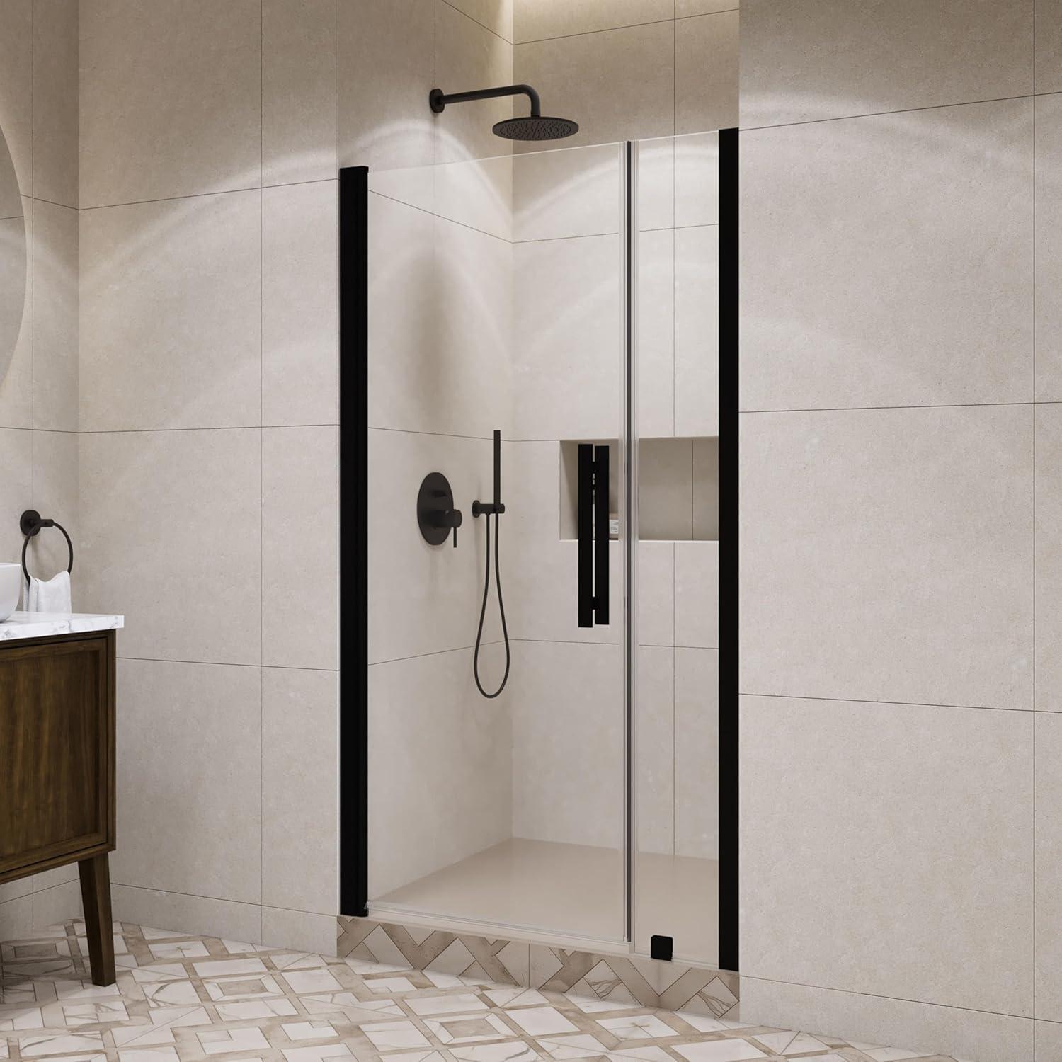 OVE Decors Pasadena 39 7/16 To 41 3/8 In. W X 72 In. H Alcove Frameless Pivot Shower Door